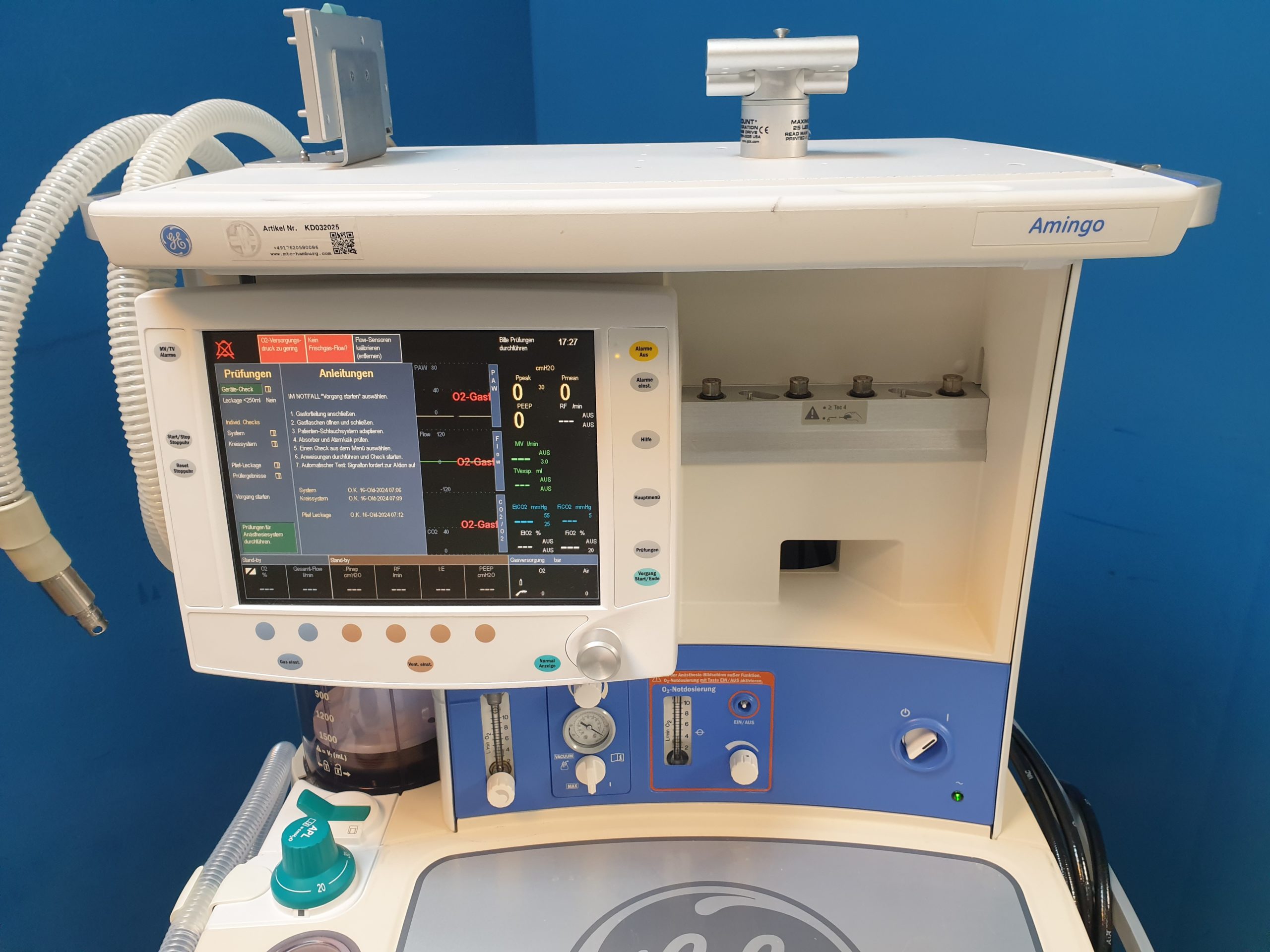 GE Datex Ohmeda Amingo Anästhesie Narkosegerät – Bild 6