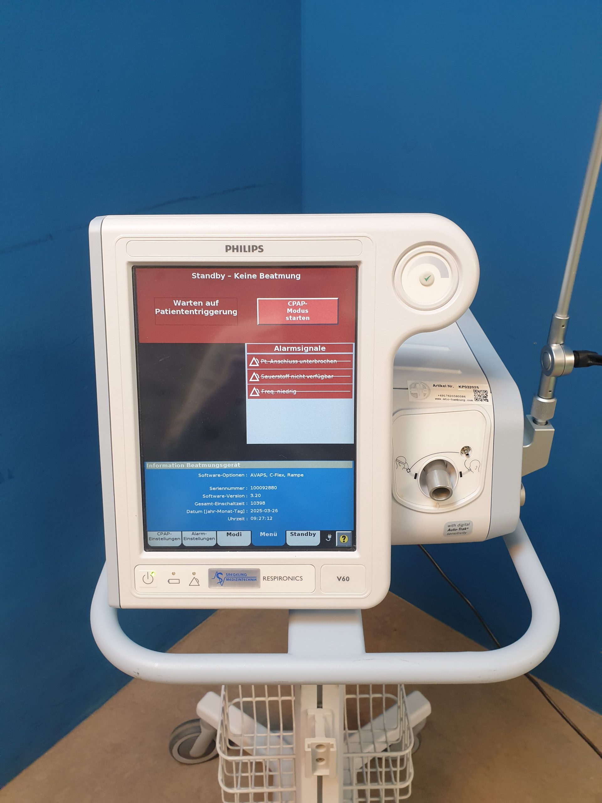 Philips Respironics V60 Beatmungsgerät – Bild 5