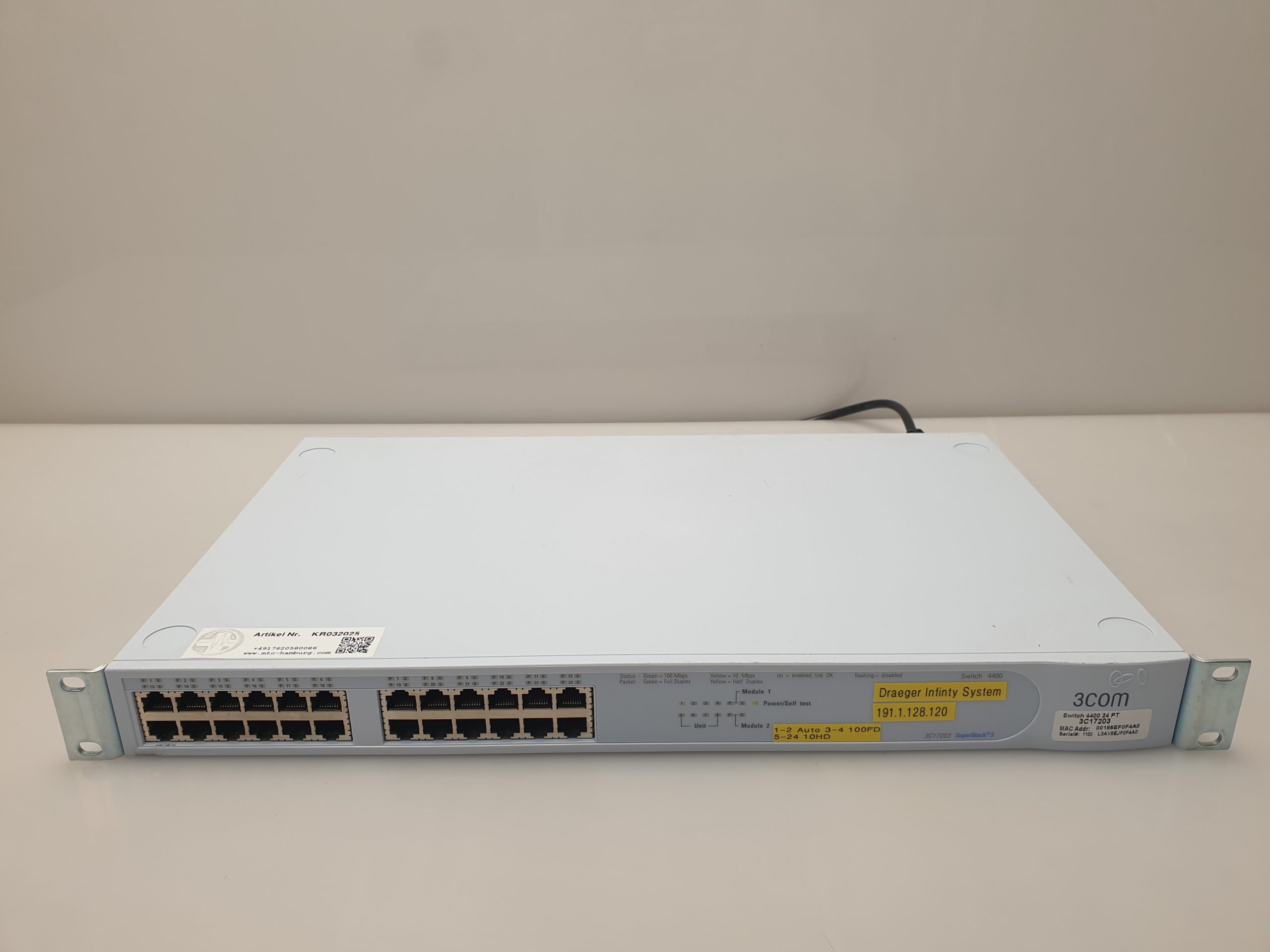 3Com 3C17203 4400 SuperStack 3 24 Ports Switch 10 100 3C17224 – Bild 4