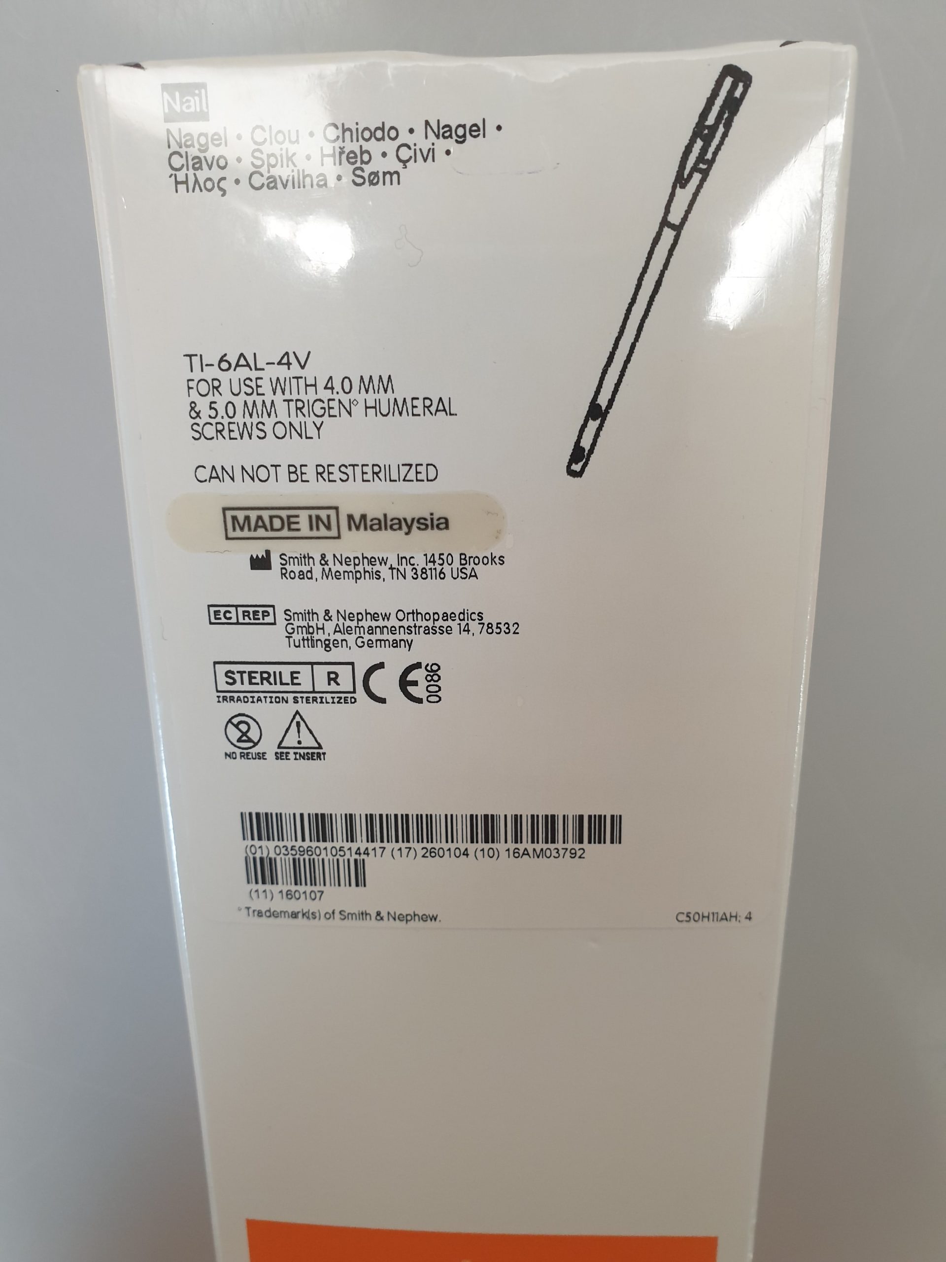 Smith & Nephew nagel TI-6AL-4V 4,0 mm & 5,0 mm Trigen Humeral screws – Bild 9