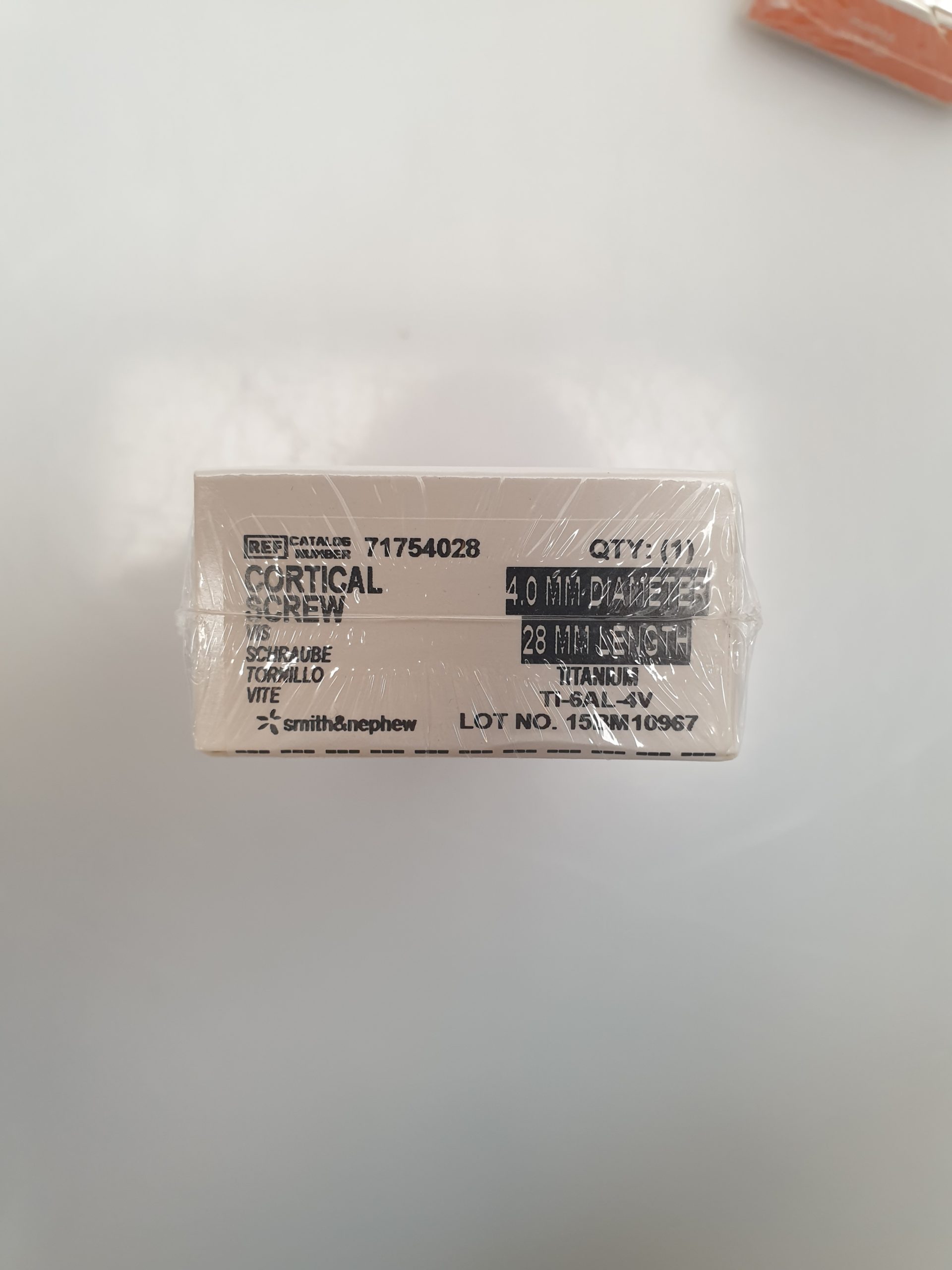 Smith & Nephew 15BM10967 Cortical screw Schraube 4,0 mm diameter 28 mm length REF 71754028 – Bild 9