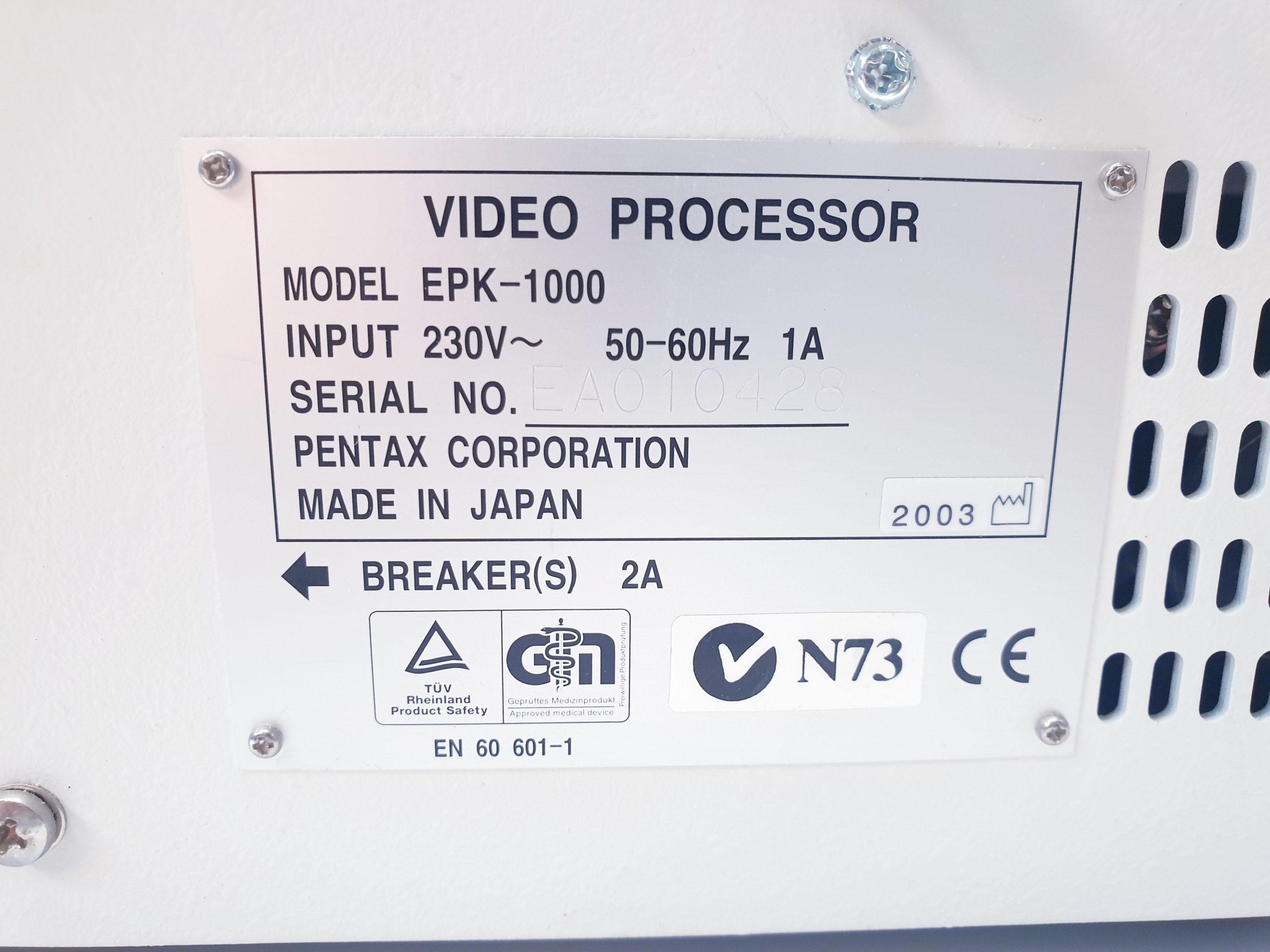 PENTAX EPK-1000 Videoprozessor Lichtquelle ohne Tastatur – Bild 8