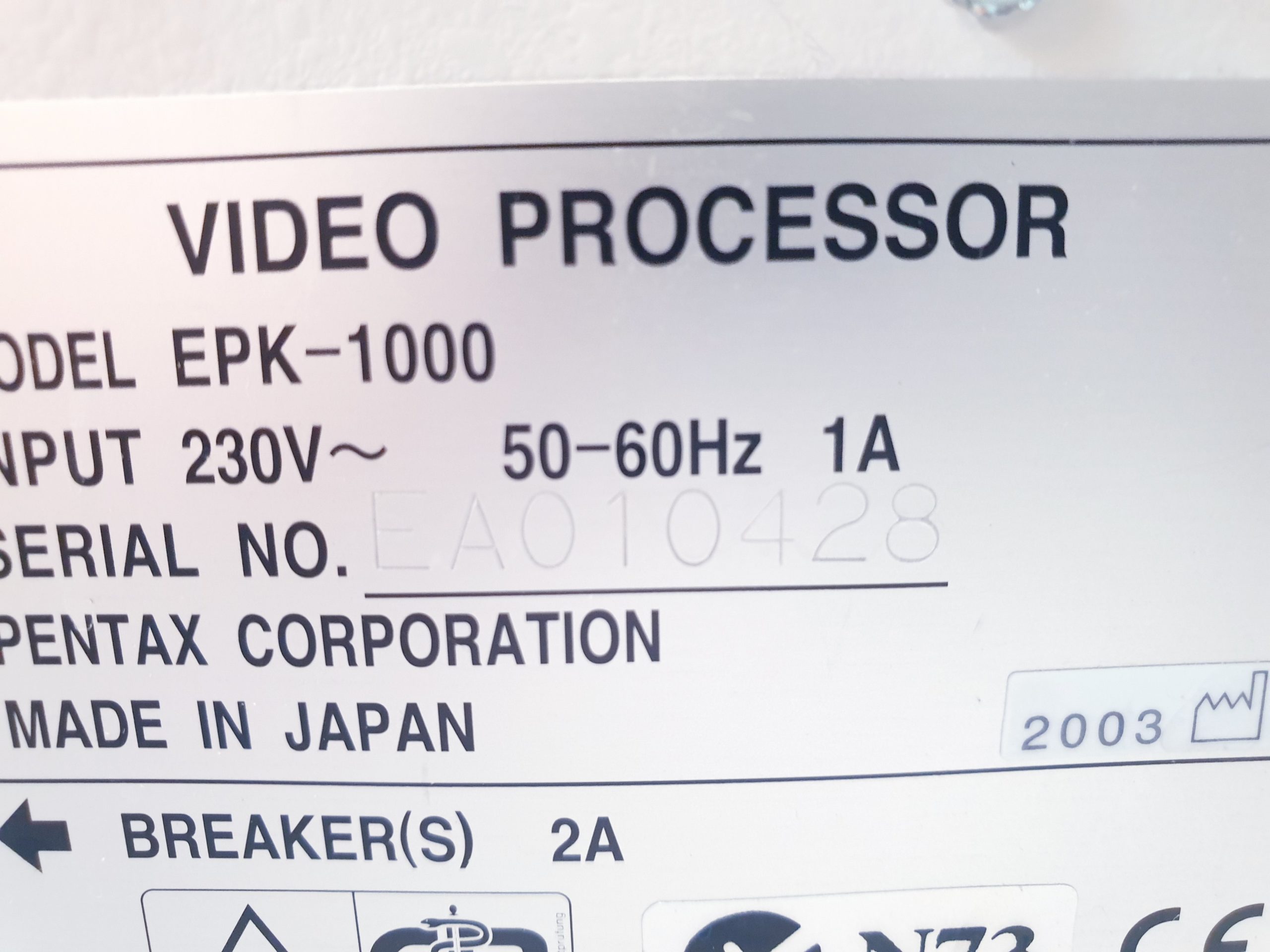 PENTAX EPK-1000 Videoprozessor Lichtquelle ohne Tastatur – Bild 9