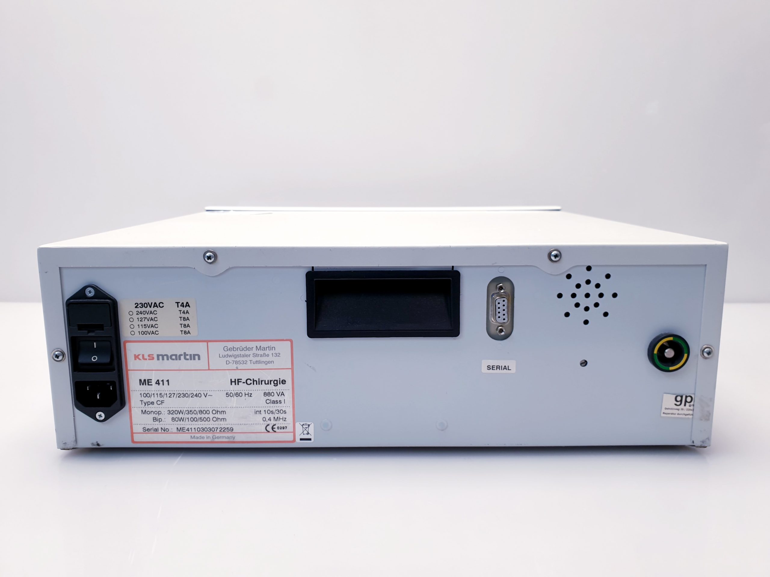 KLS MARTIN ME 411 – ME411 – HF-Chirurgie-Einheit - HF Gerät – Bild 12