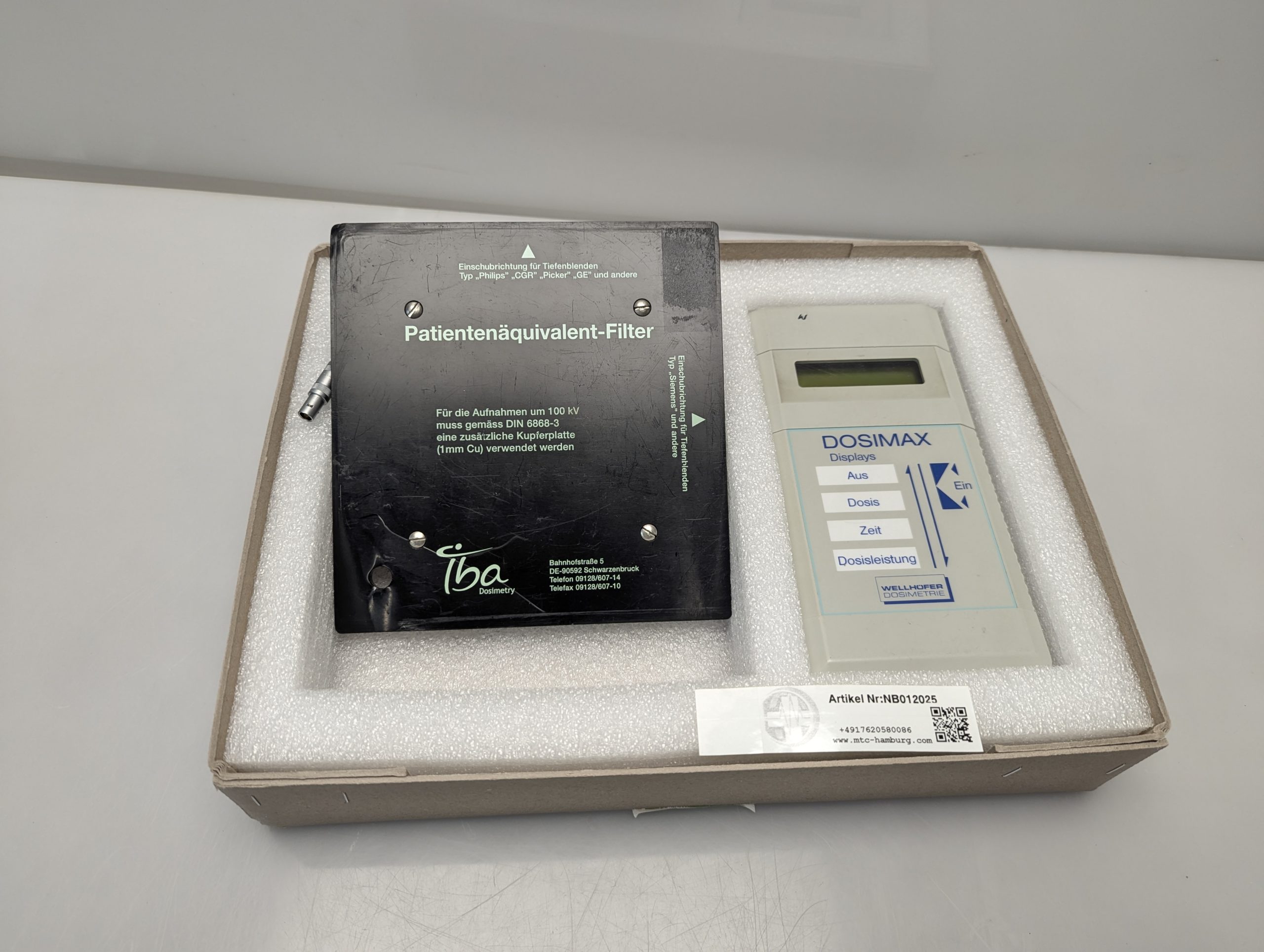 WELLHÖFER Dosimeter WD10 C + Platte Dosimeter Konstanzprüfung – Bild 5