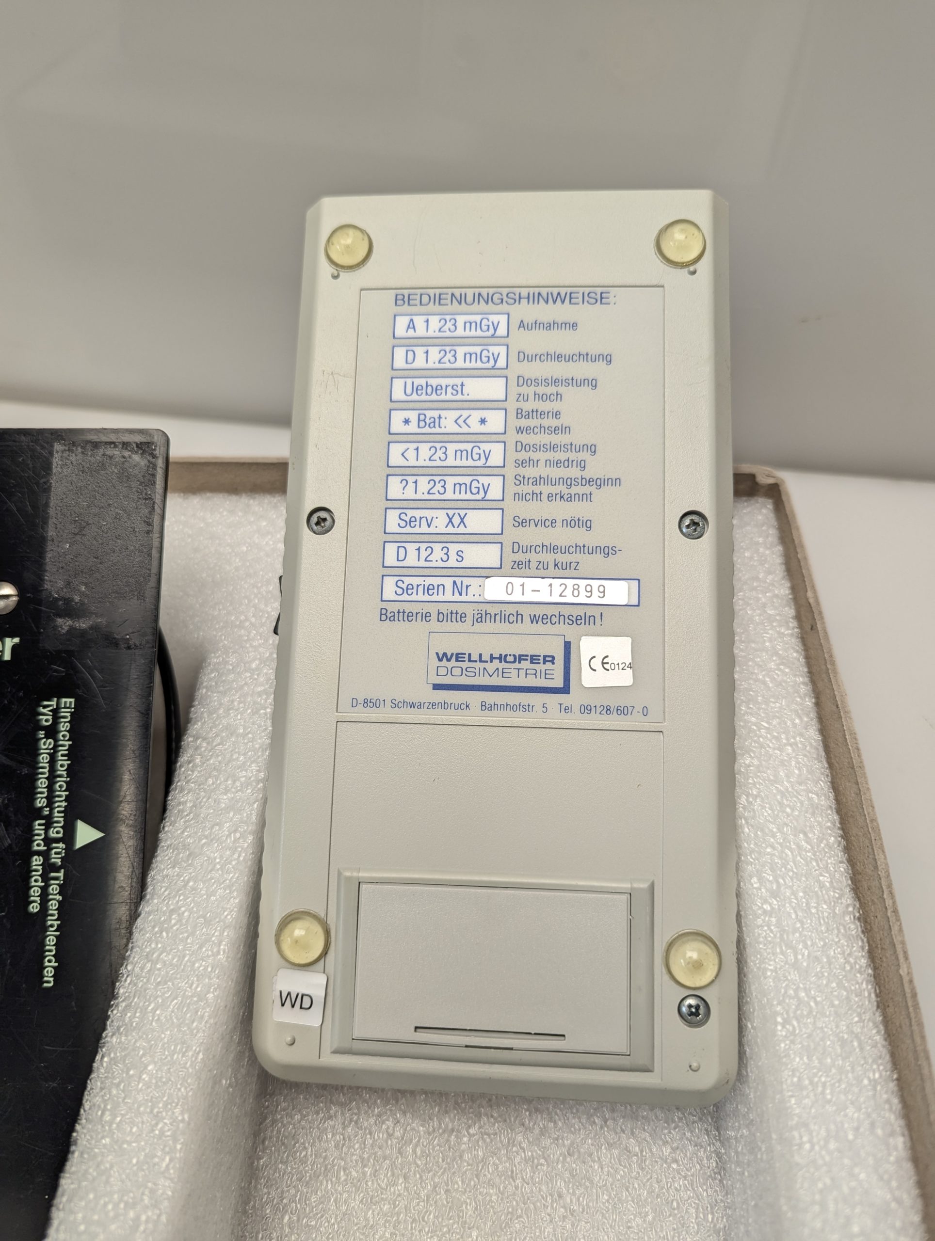 WELLHÖFER Dosimeter WD10 C + Platte Dosimeter Konstanzprüfung – Bild 8
