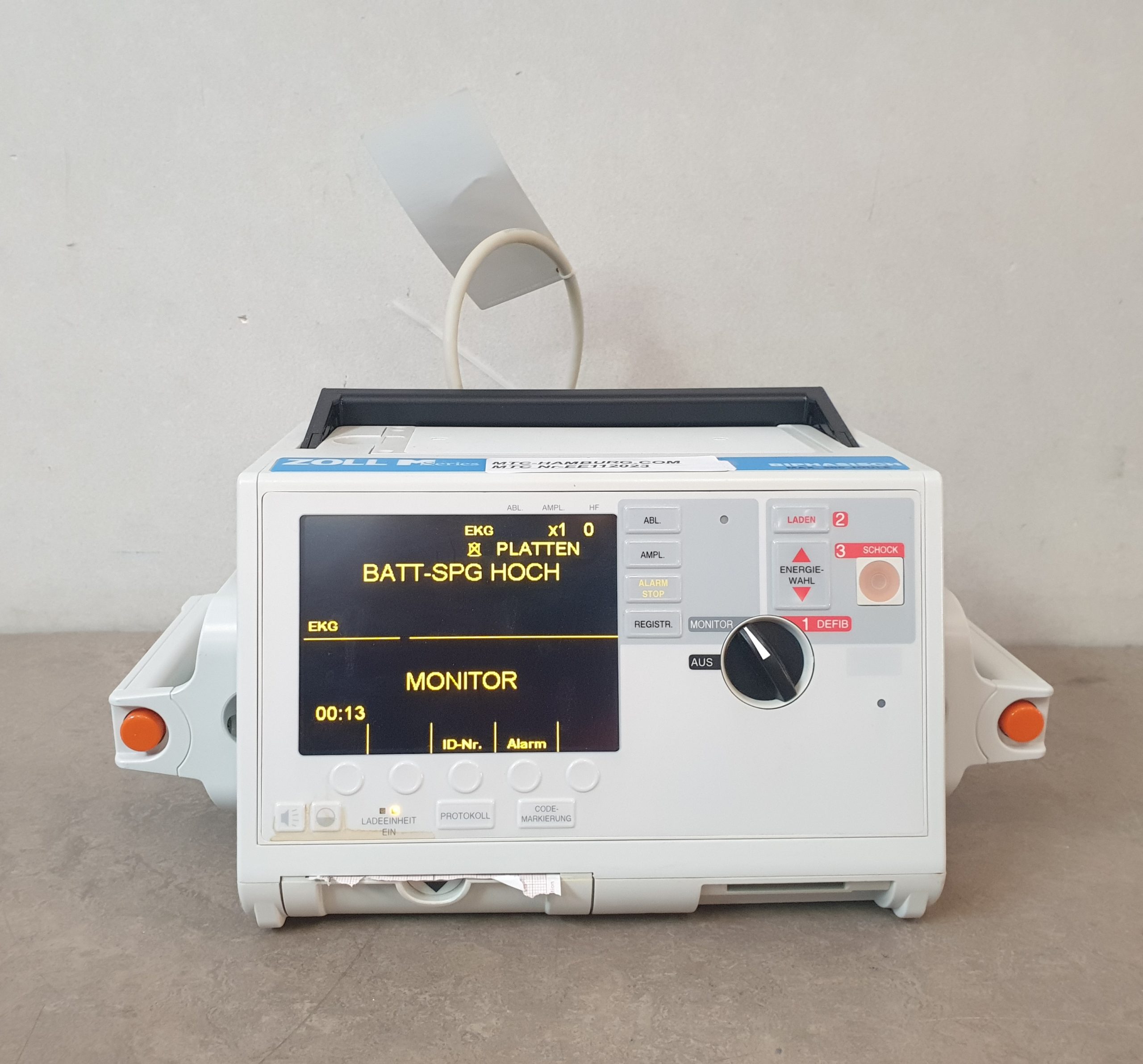 ZOLL M-Series biphasischer Defibrillator, inkl. Pacemaker, EKG, Drucker, Analyse, Akku – Bild 9