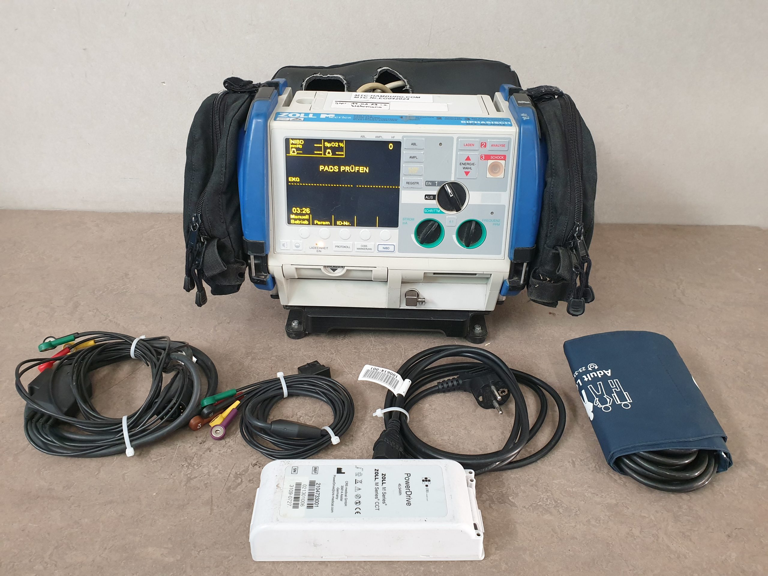 Zoll M Series BIPHASIC 200 Mit 2 Taschen - Defibrillator – Bild 4