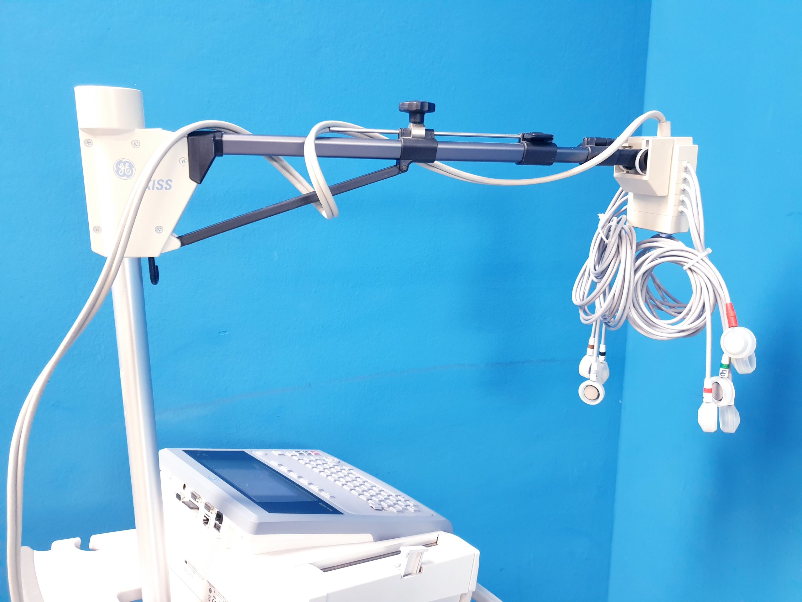 Ge Mac 1600 EKG Gerät mit Gerätewagen und noch eine Kabelarmhalterung – Bild 16