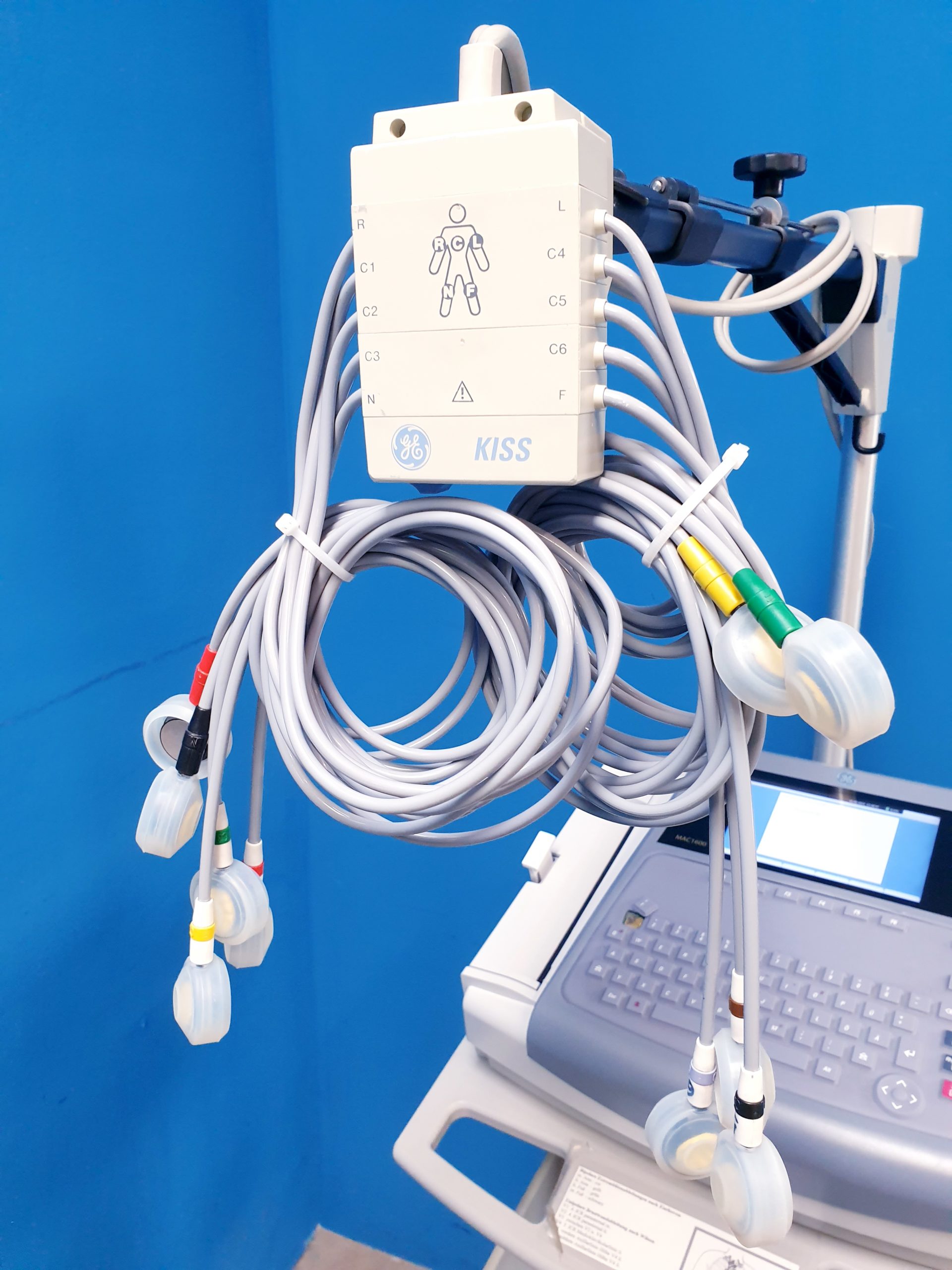 Ge Mac 1600 EKG Gerät mit Gerätewagen und noch eine Kabelarmhalterung – Bild 18