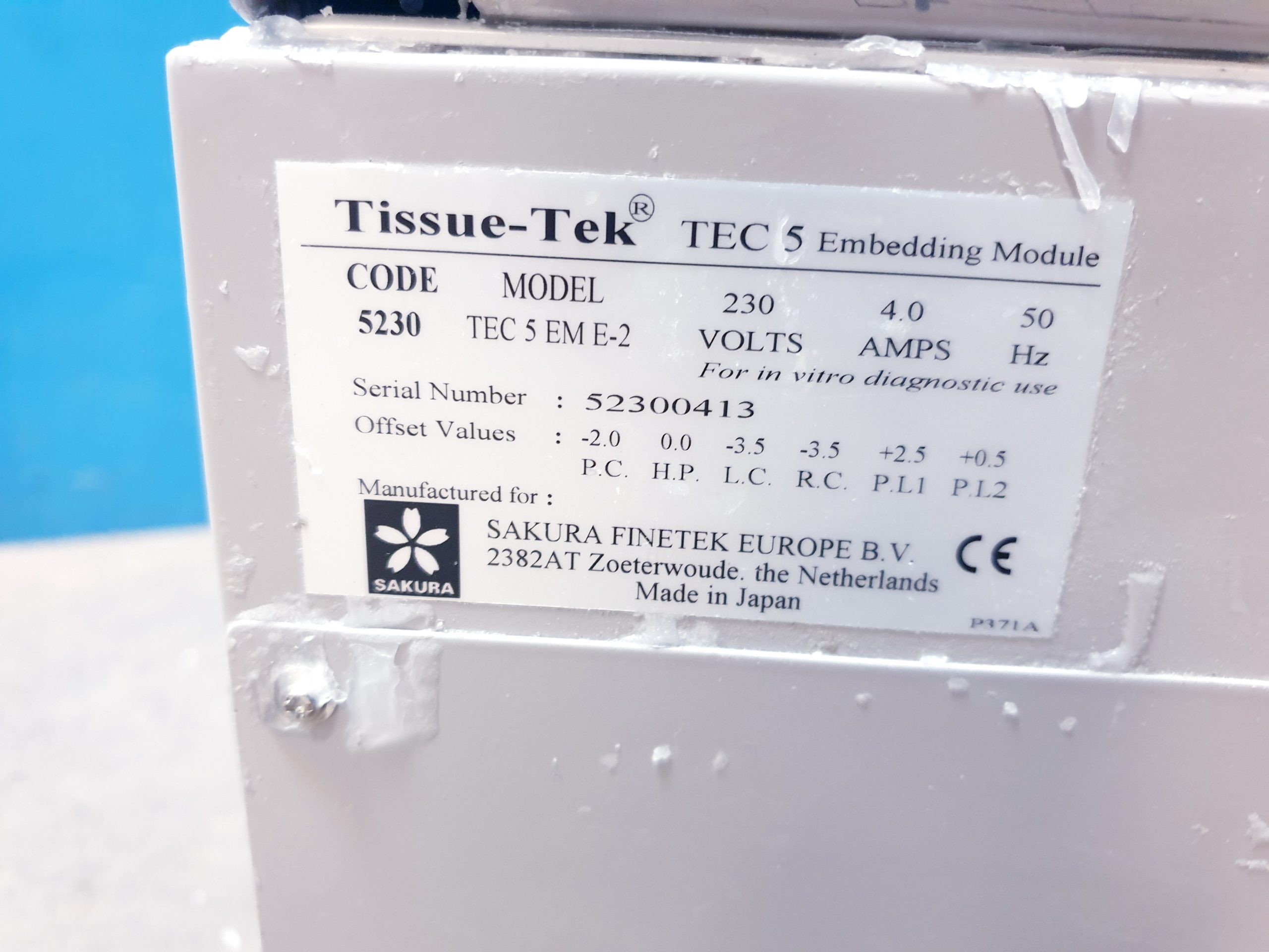 Sakura Tissue-Tek TEC 5 EME-2 – Bild 9