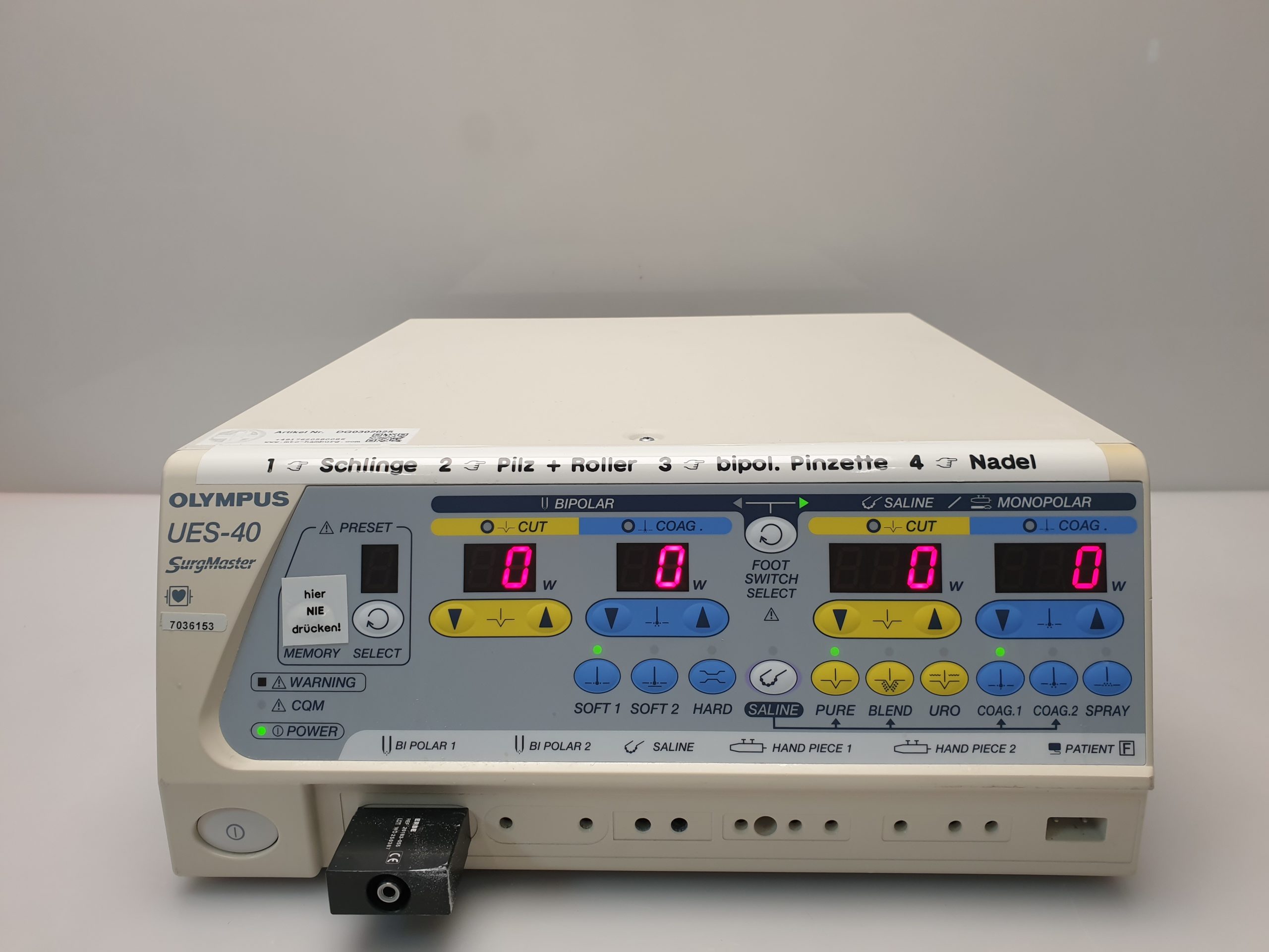 Olympus UES-40 – UES40 UES 40 SurgMaster Electrosurgical Unit – Bipolar Monopolar – Bild 4