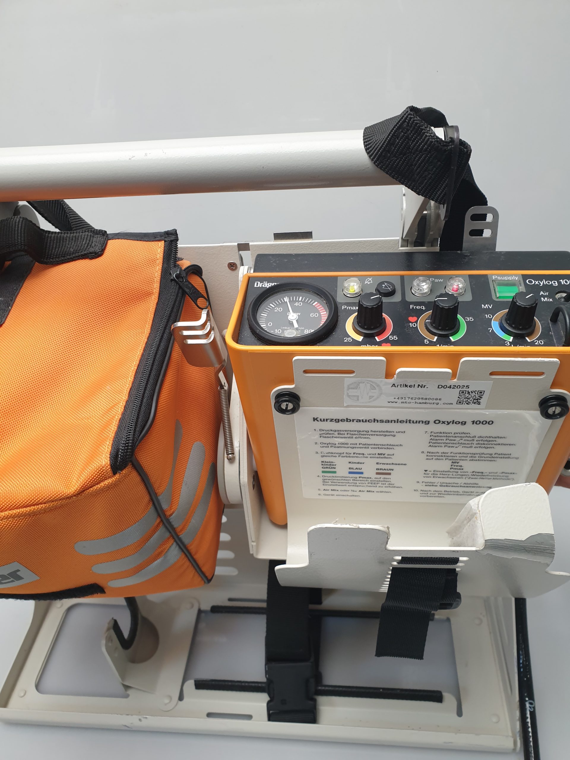 Dräger – Draeger Oxylog 1000 Beatmungsgerät – Notfallbeatmungsgerät – Bild 6