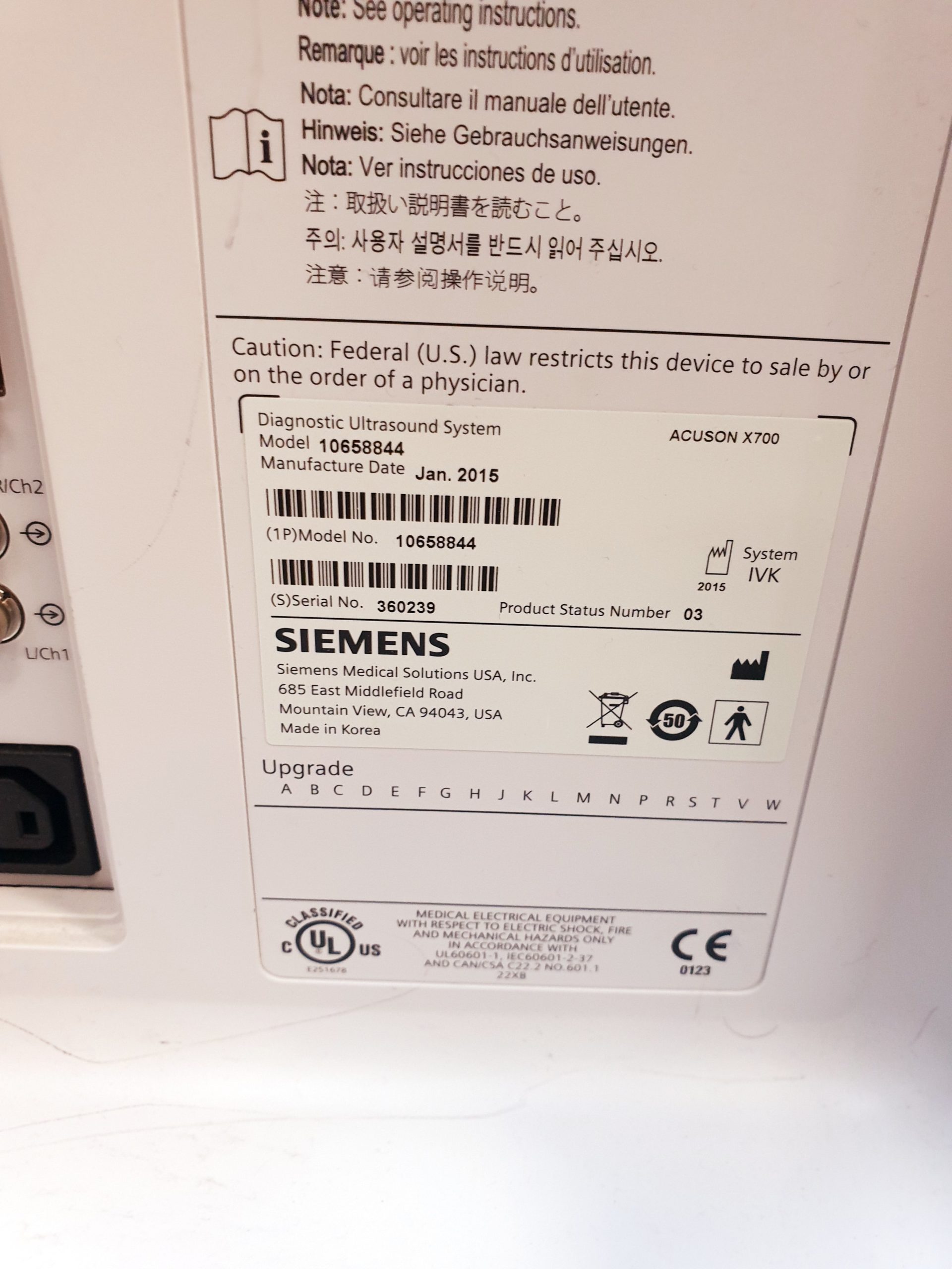 Siemens Acuson X700 Farbdoppler + 6C2 + 4V1c Echo – Bild 17