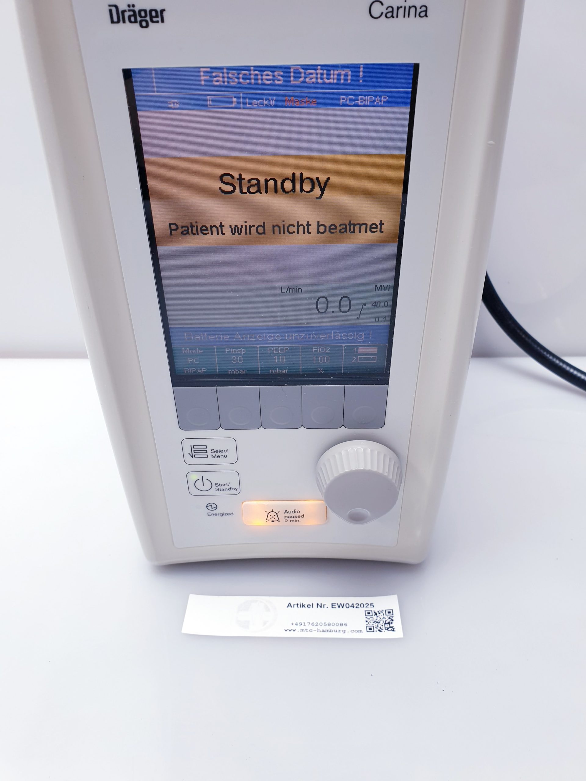 Dräger Draeger Carina Beatmungsgerät – Bild 3
