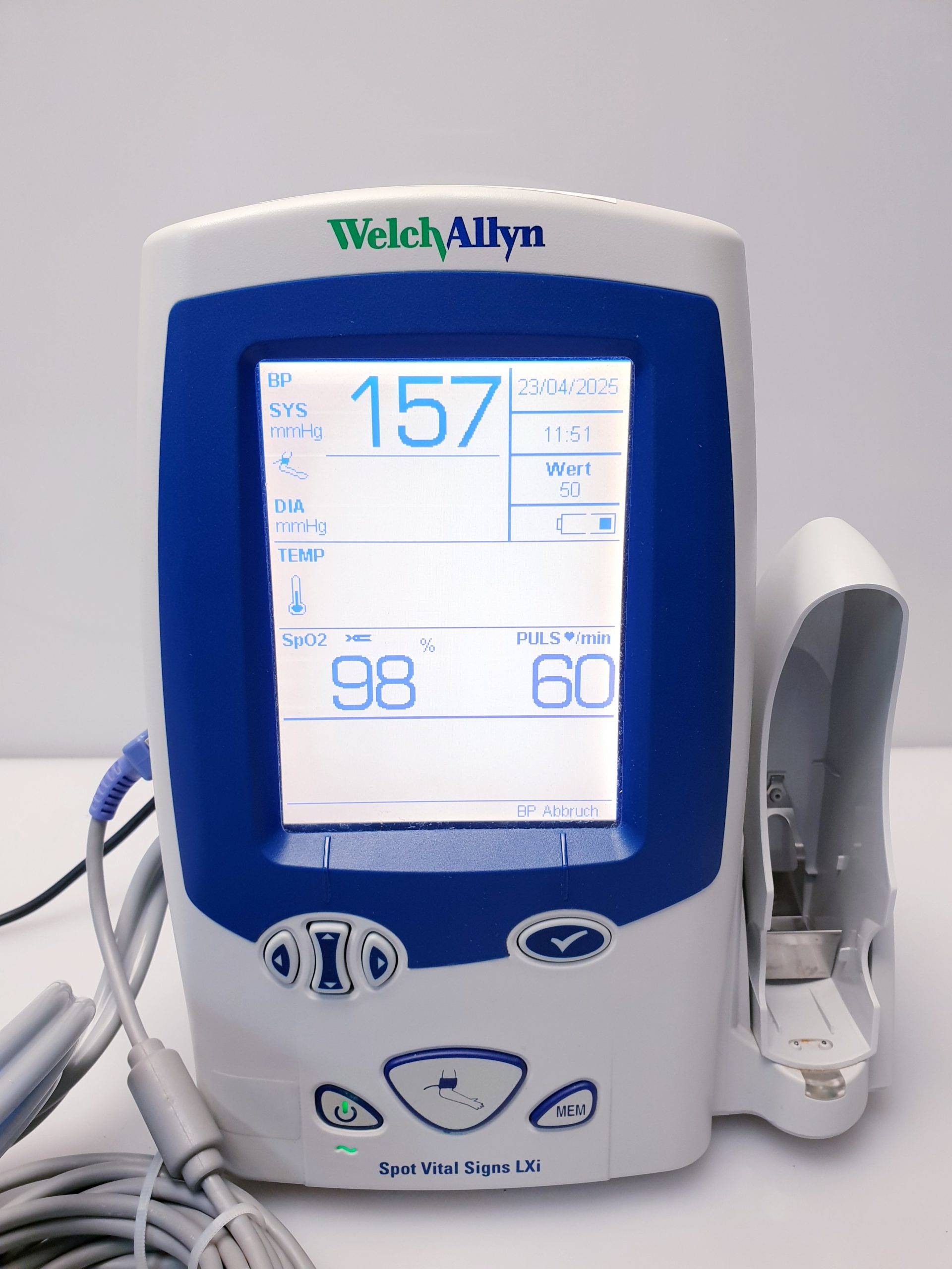 WelchAllyn Spot Vital Signs LXi 45NEO Überwachungsmonitor SpO2 -NiBp – Bild 9