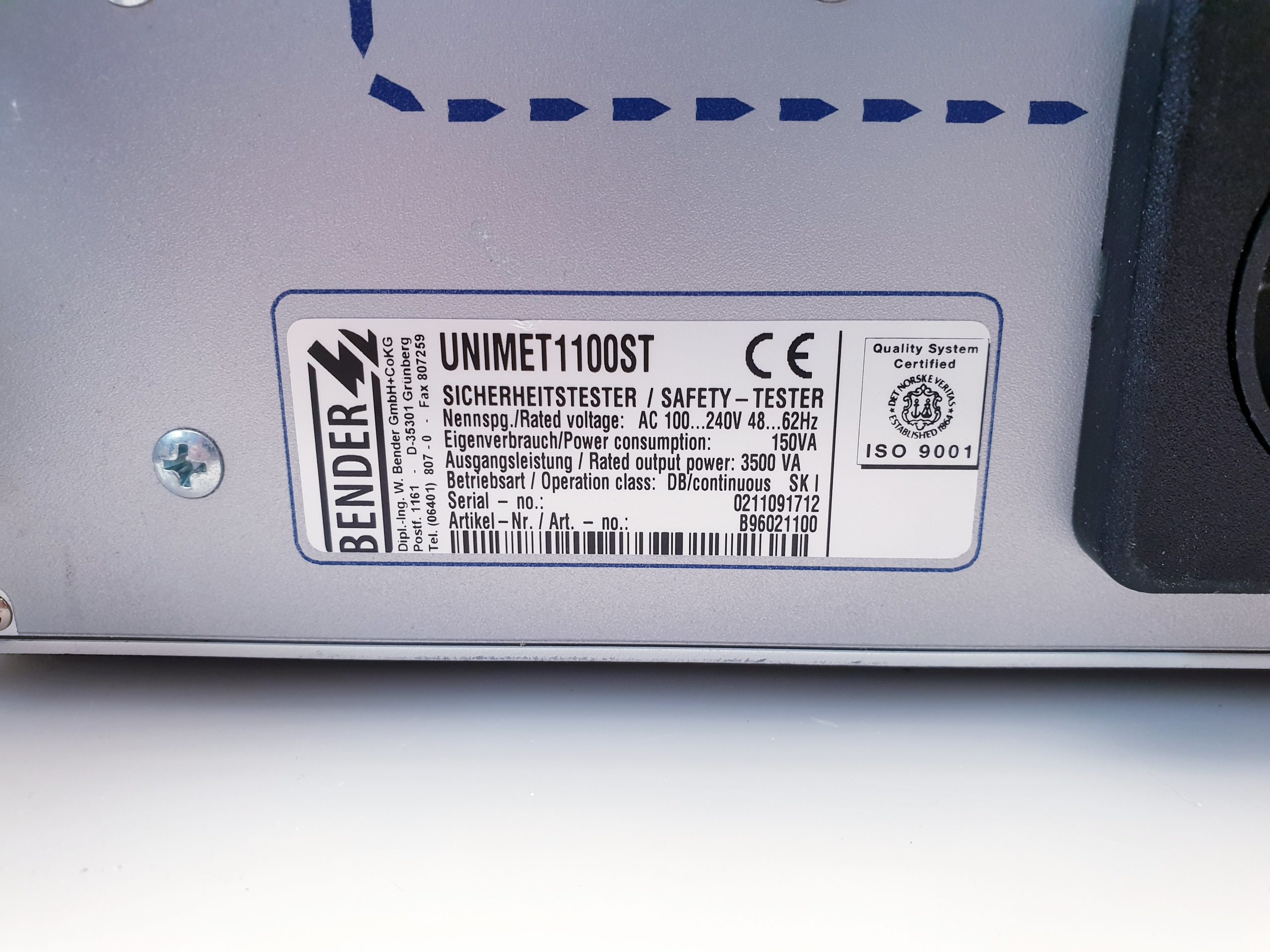 BENDER Unimet 1000 ST Sicherheitstester – Bild 11