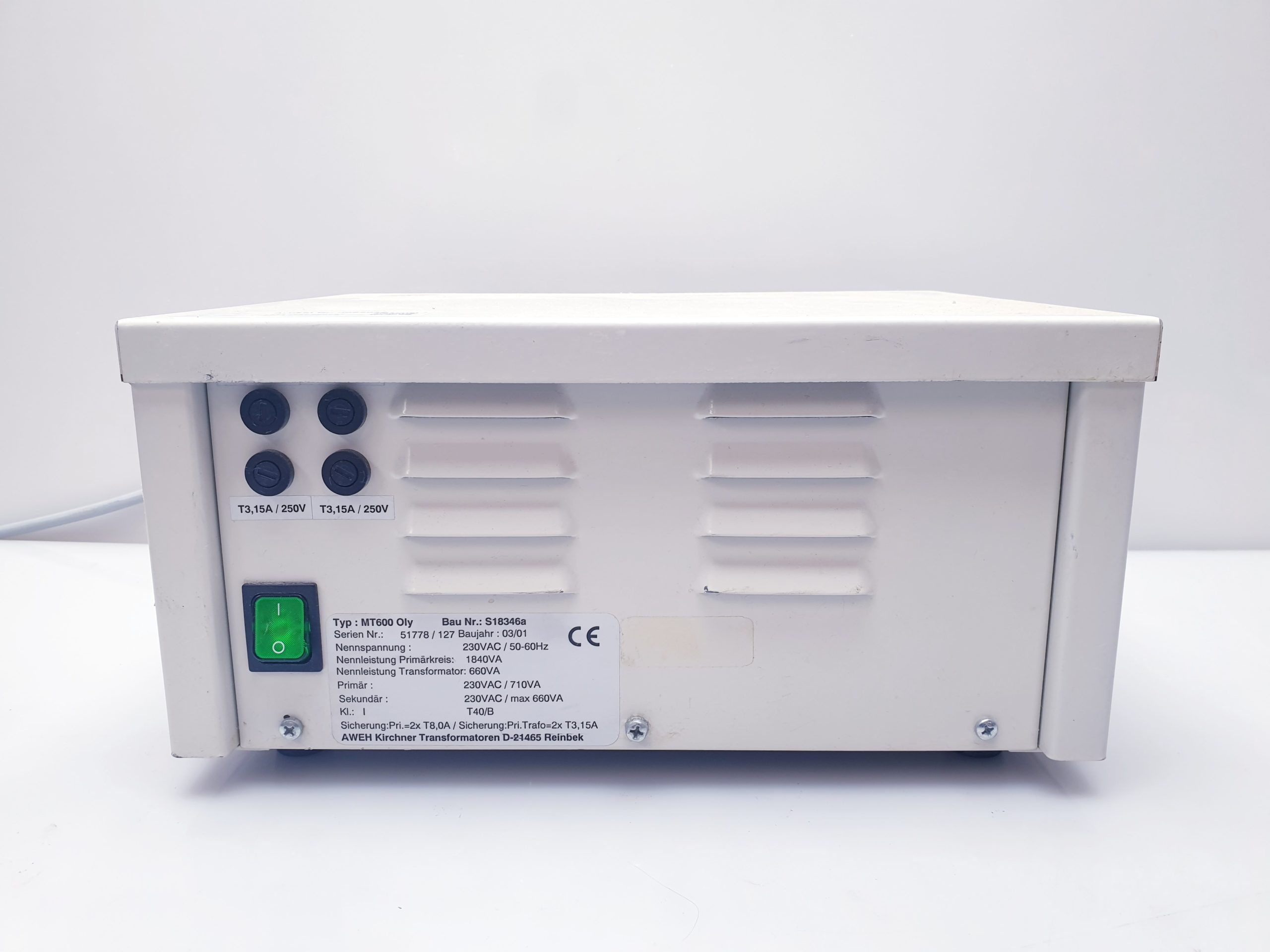 AWEH KIRCHNER MT600 Oly - Trenntrafo - 660VA – Bild 3