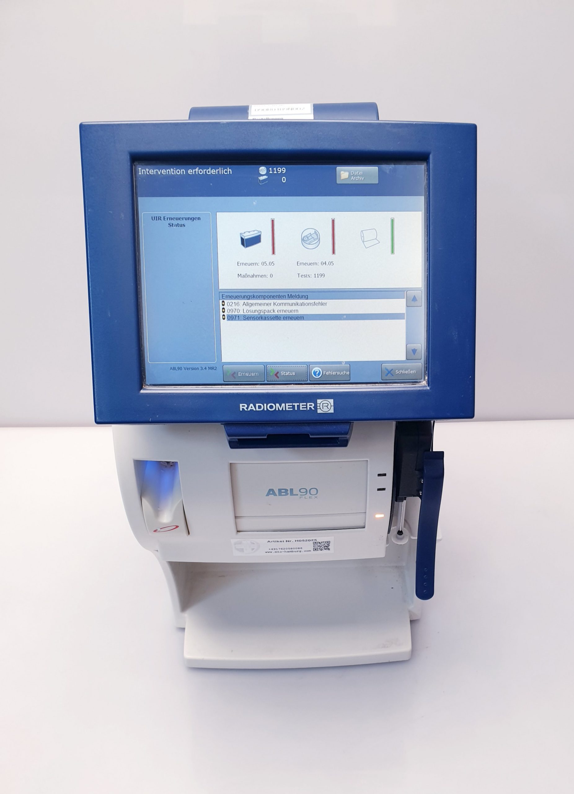 Radiometer Typ ABL90 flex Blutgasanalysegerät – Bild 13