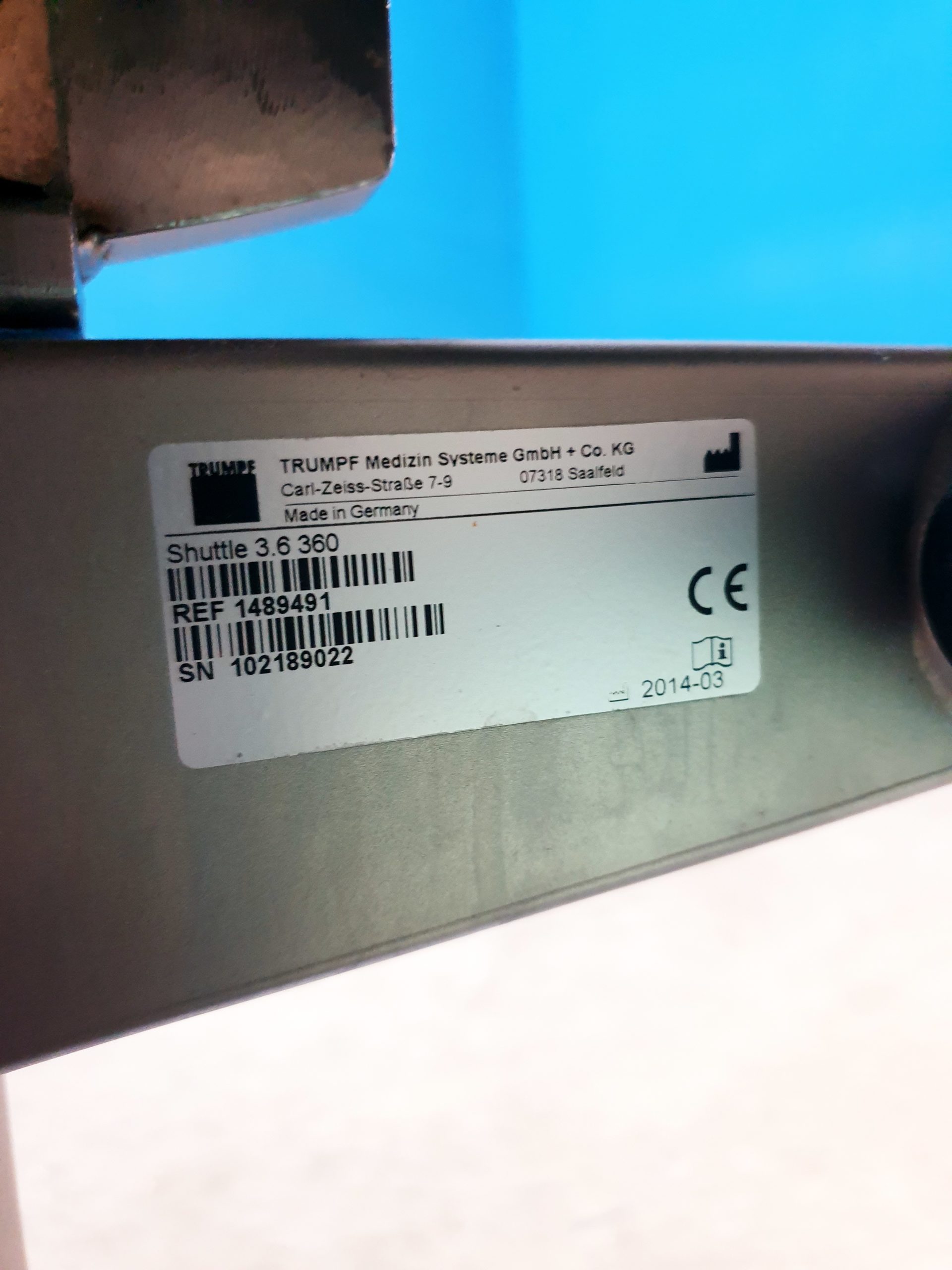 TRUMPF Schuttle 3.6 360 + Op Tischplatte GM +1574667 Beinhalter – Bild 12