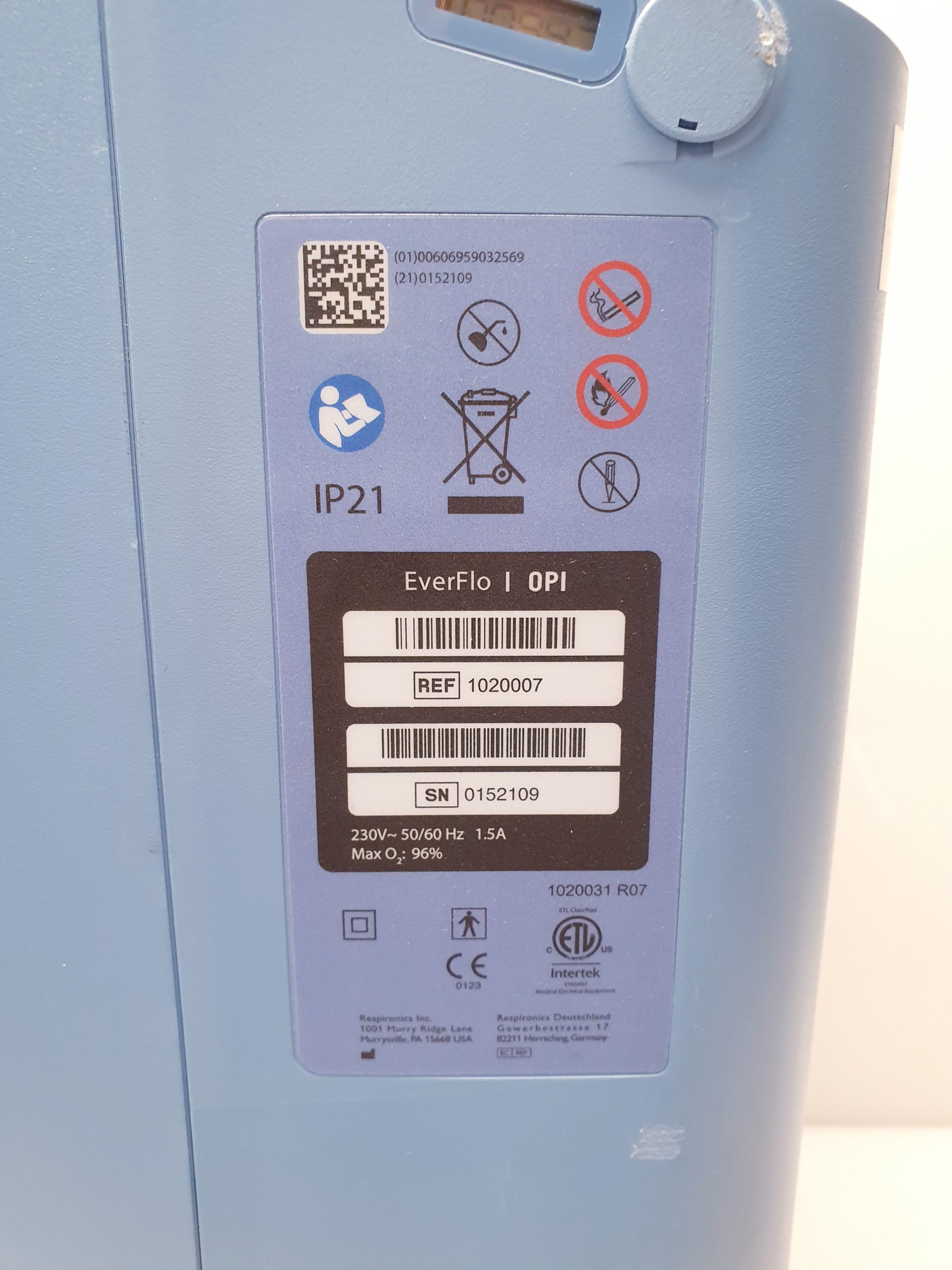 Philips Respironic Ever flo intl Opi Sauerstoffkonzentrator – Bild 12