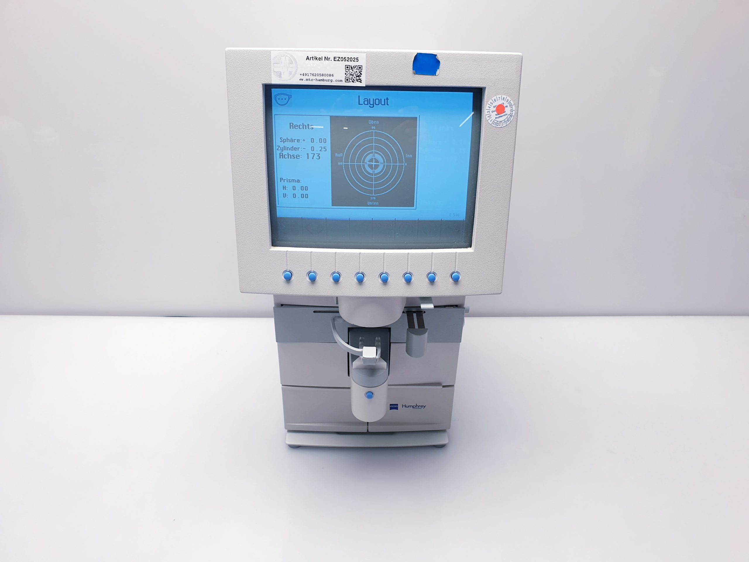 ZEISS Humphrey 350 Linse Analysator , Scheitelbrechwertmesser – Bild 3