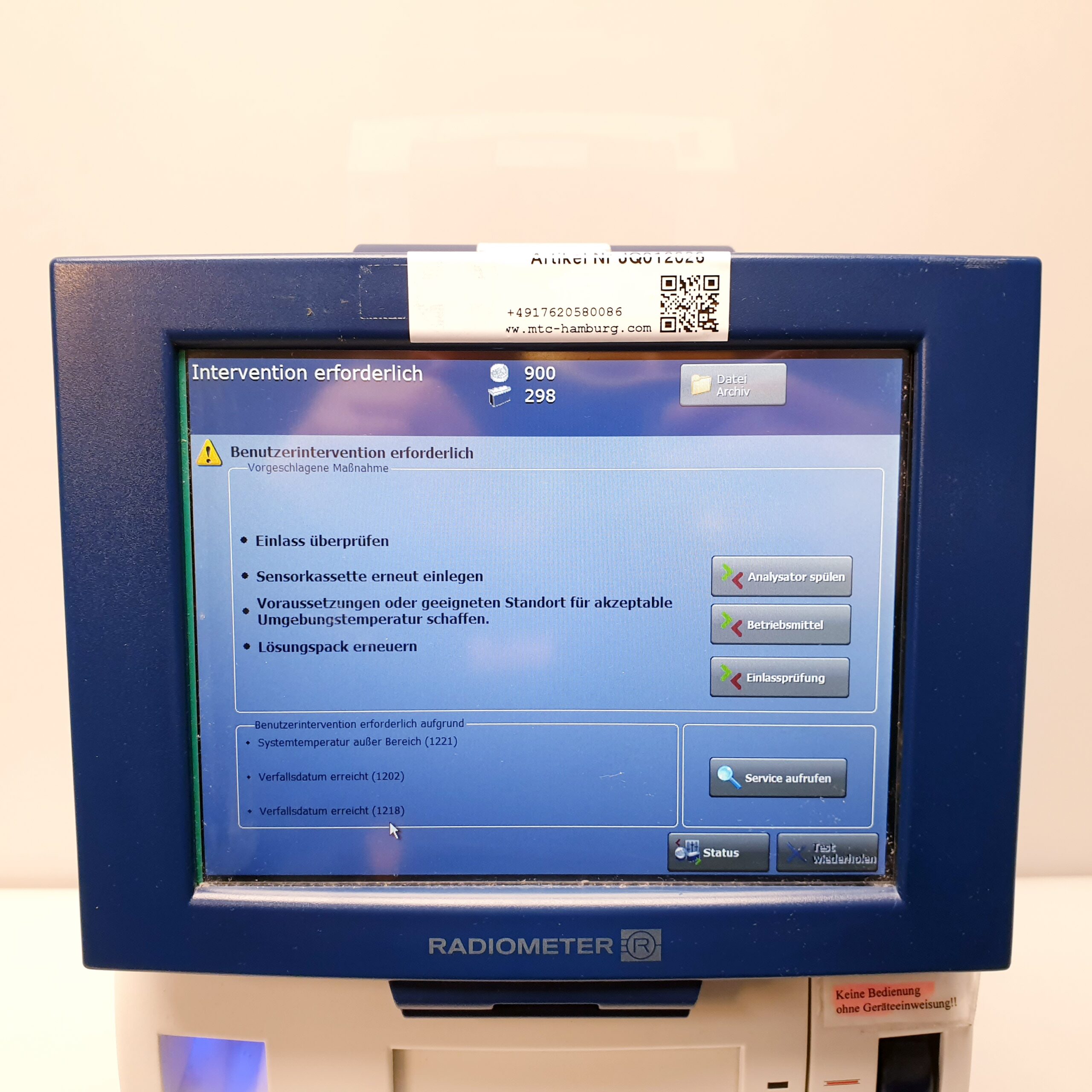 Radiometer Typ ABL90 flex Blutgasanalysegerät – Bild 18