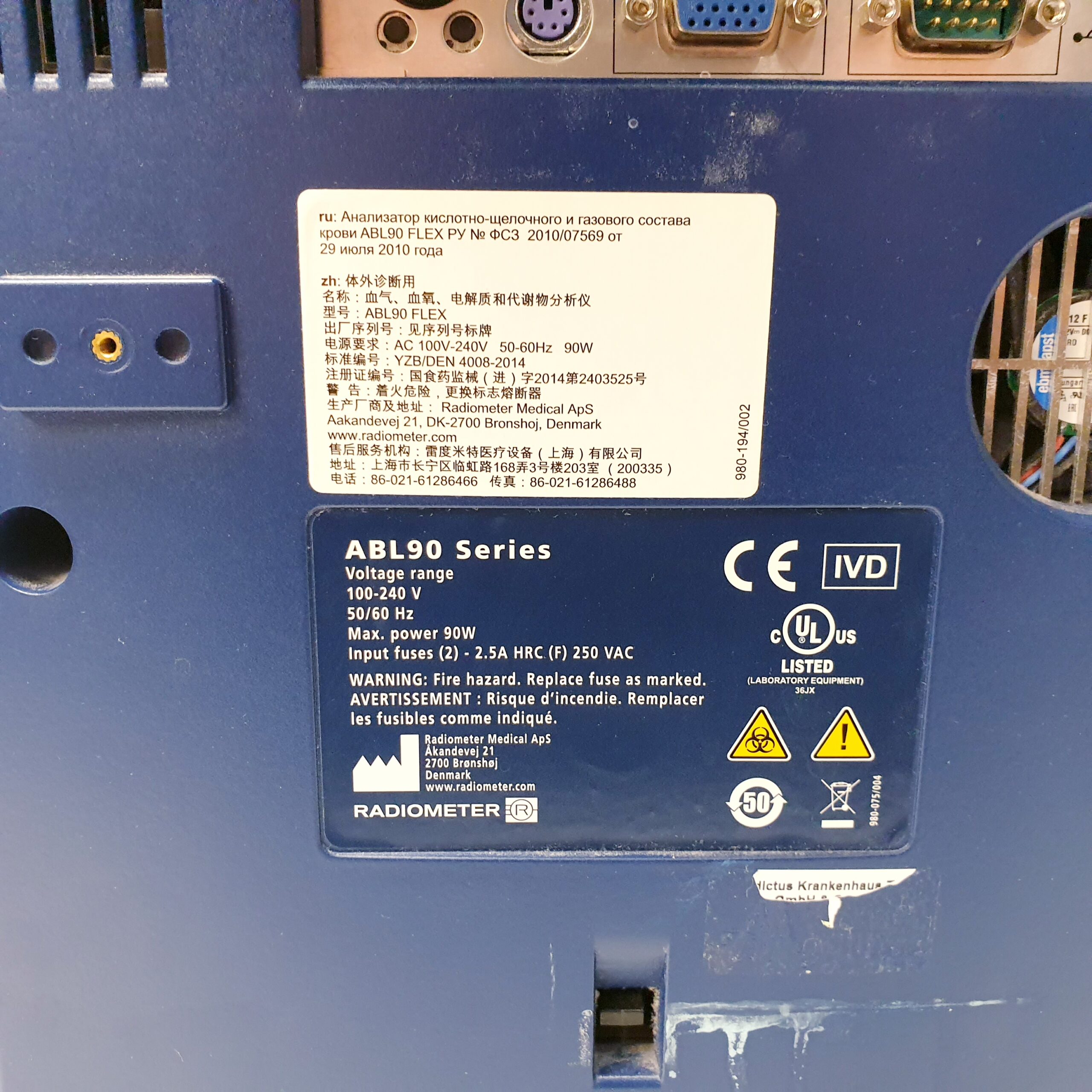 Radiometer Typ ABL90 flex Blutgasanalysegerät – Bild 26