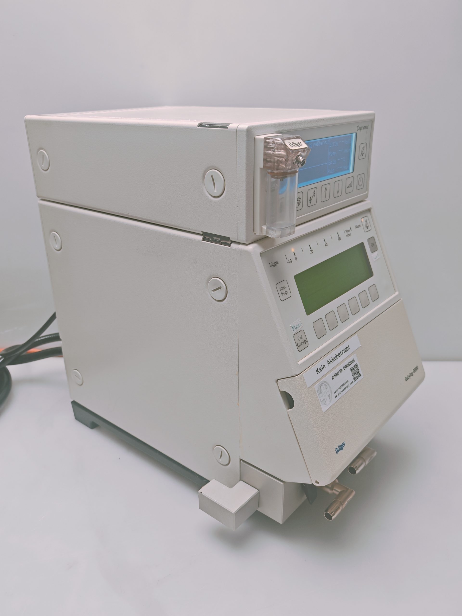 Dräger Drager Babylog 8000 + Capnostat - Beatmungsgerät – Bild 10