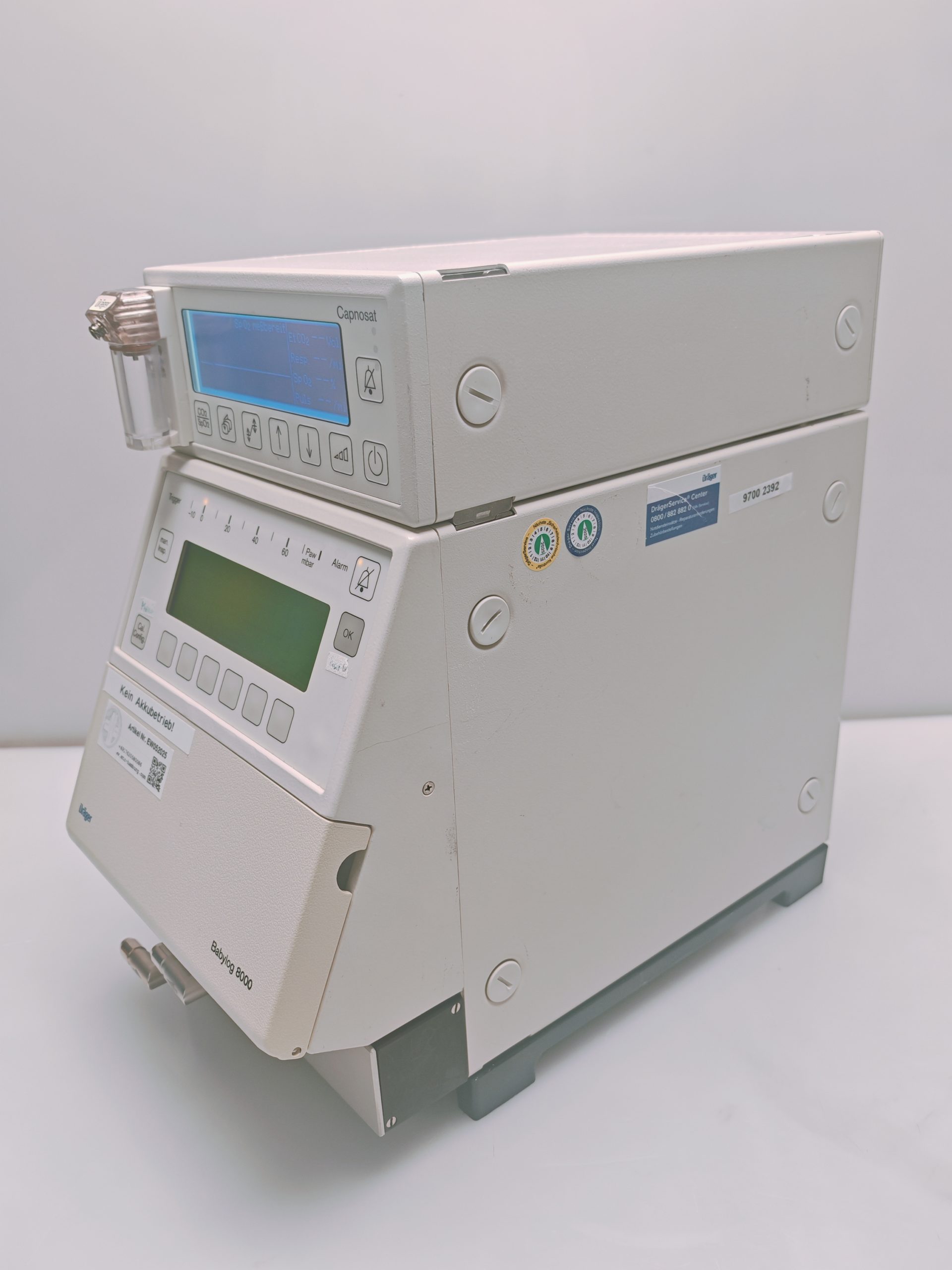 Dräger Drager Babylog 8000 + Capnostat - Beatmungsgerät – Bild 12