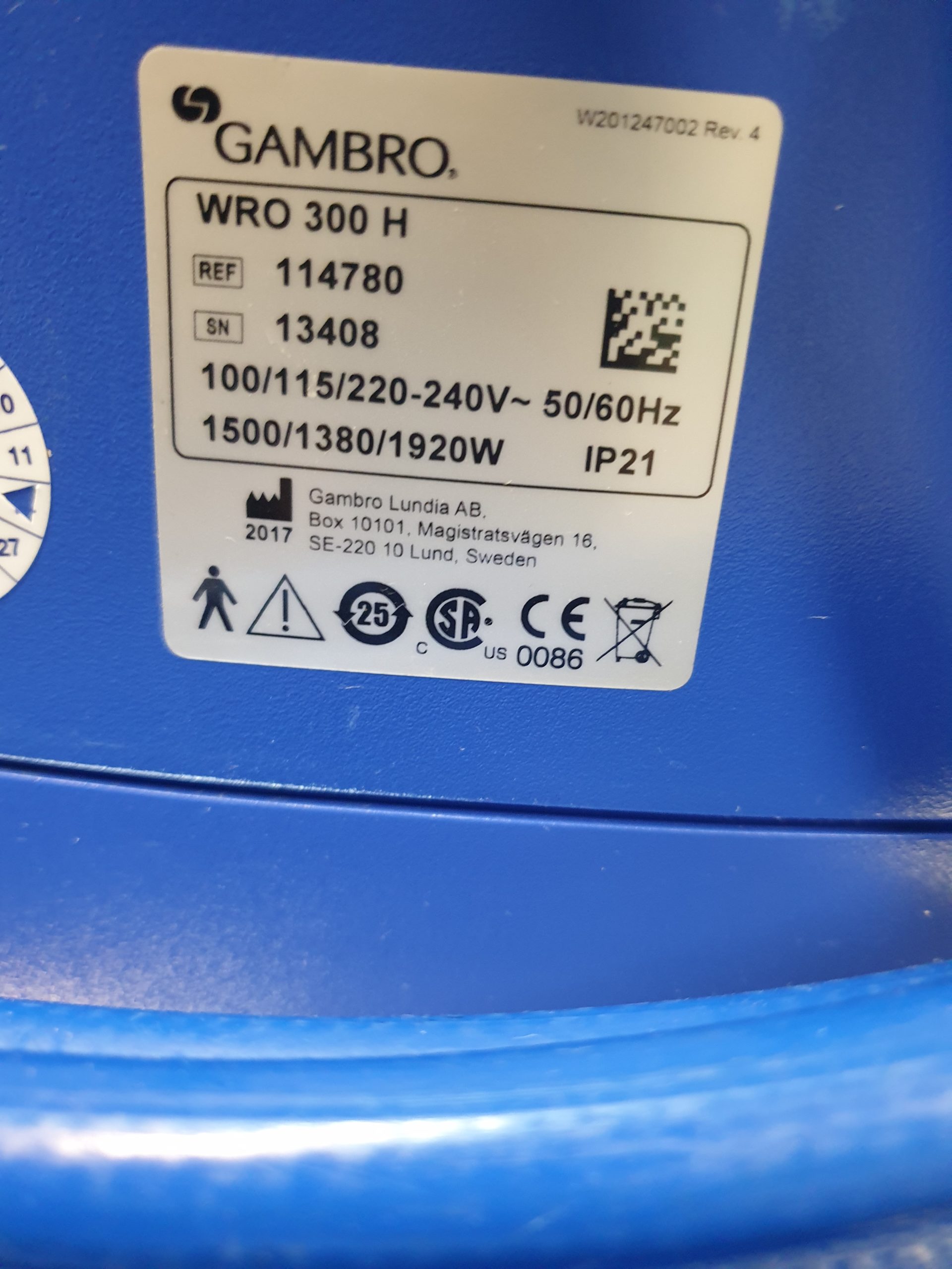 Gambro WRO 300 H - WRO300H - Umkehrosmose-Wasseraufbereiter - Wasseraufbereitungsanlage - Mobile für Dialyse – Bild 16