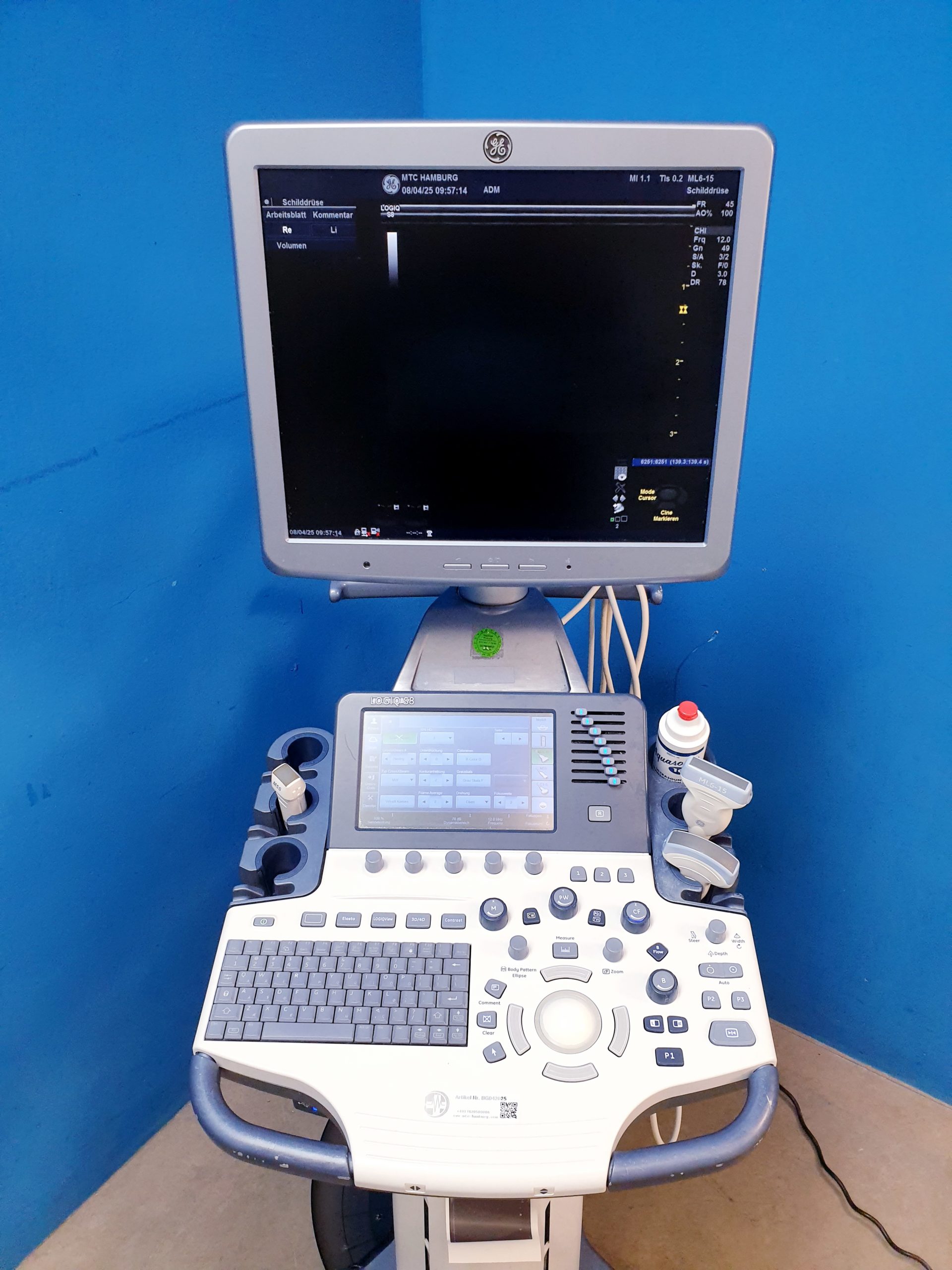 GE Logiq S8 + ML6-15 Linear + MS5-D Echo + C1-5 Konvex – Bild 8