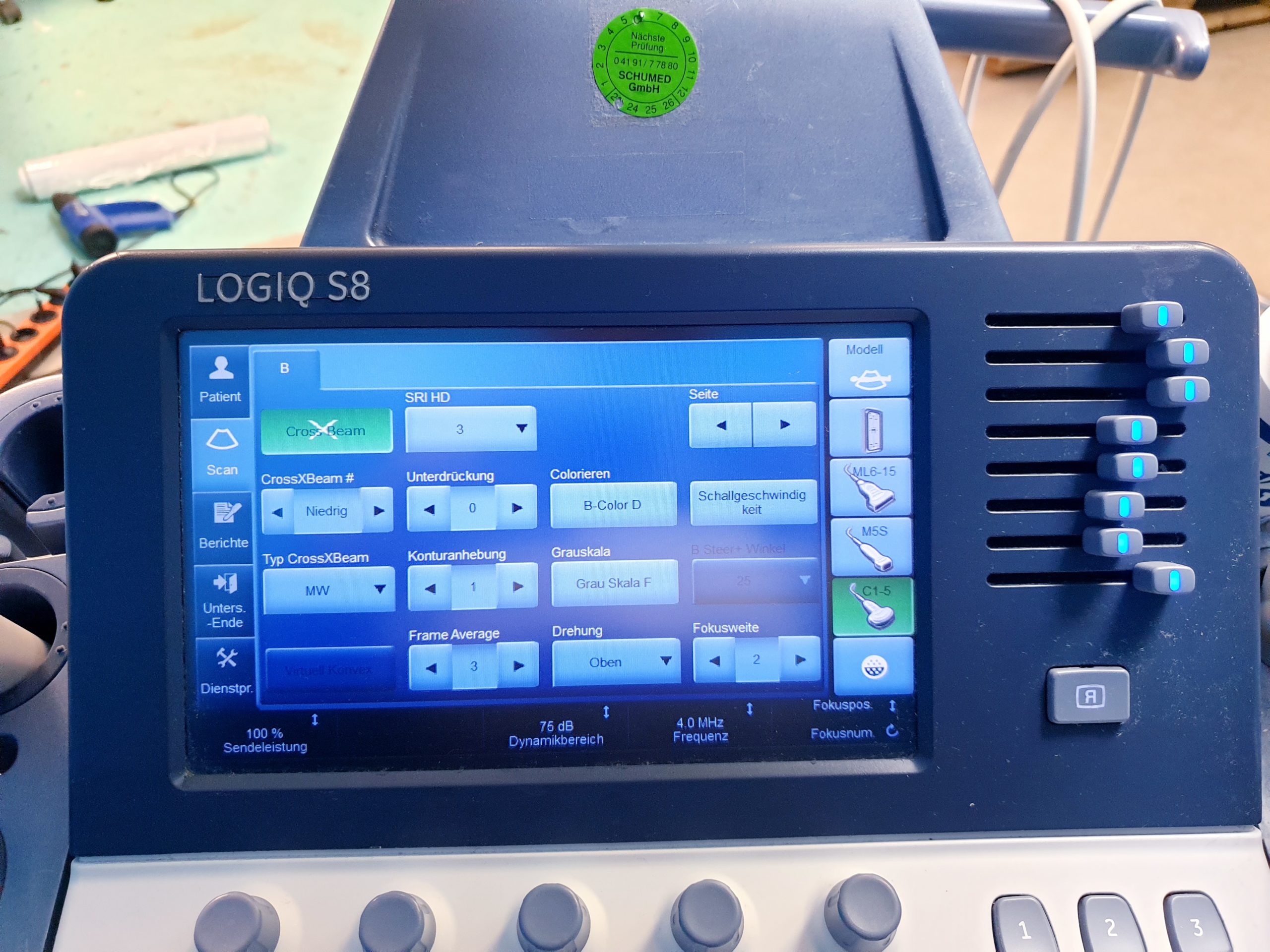 GE Logiq S8 + ML6-15 Linear + MS5-D Echo + C1-5 Konvex – Bild 36