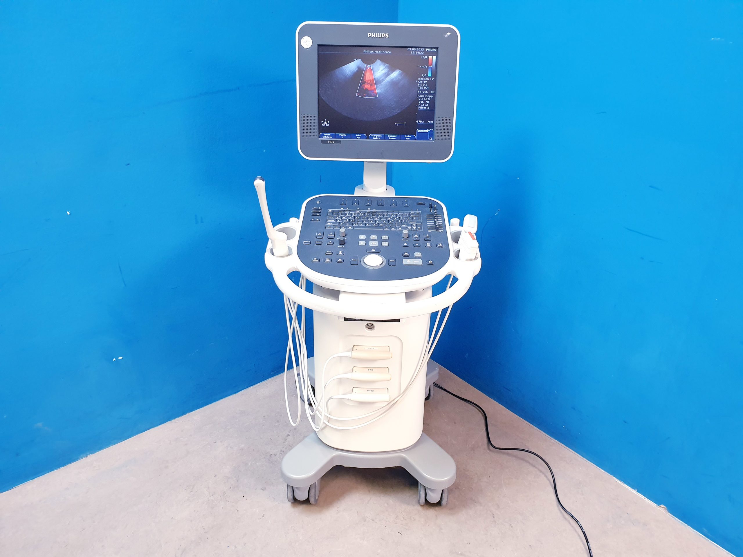 Philips HD 5 HD5 + C5-2 + C8-4v + L12-3 – Gynmaschine Farbdoppler – Bild 5