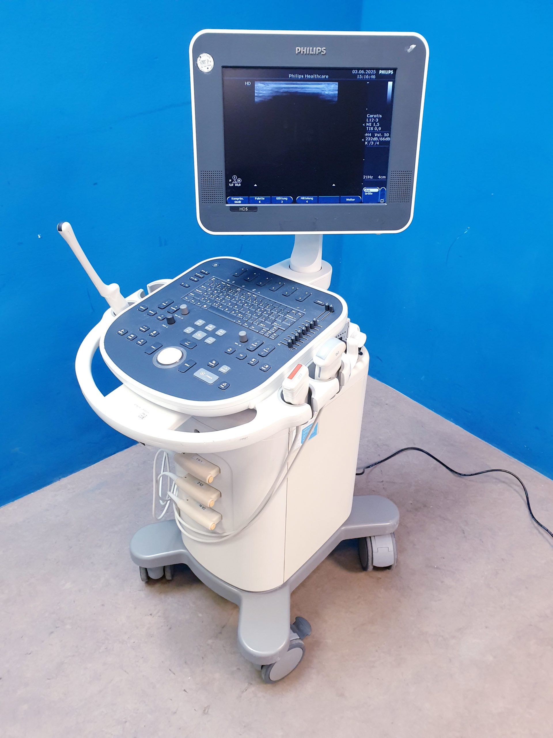 Philips HD 5 HD5 + C5-2 + C8-4v + L12-3 – Gynmaschine Farbdoppler – Bild 10