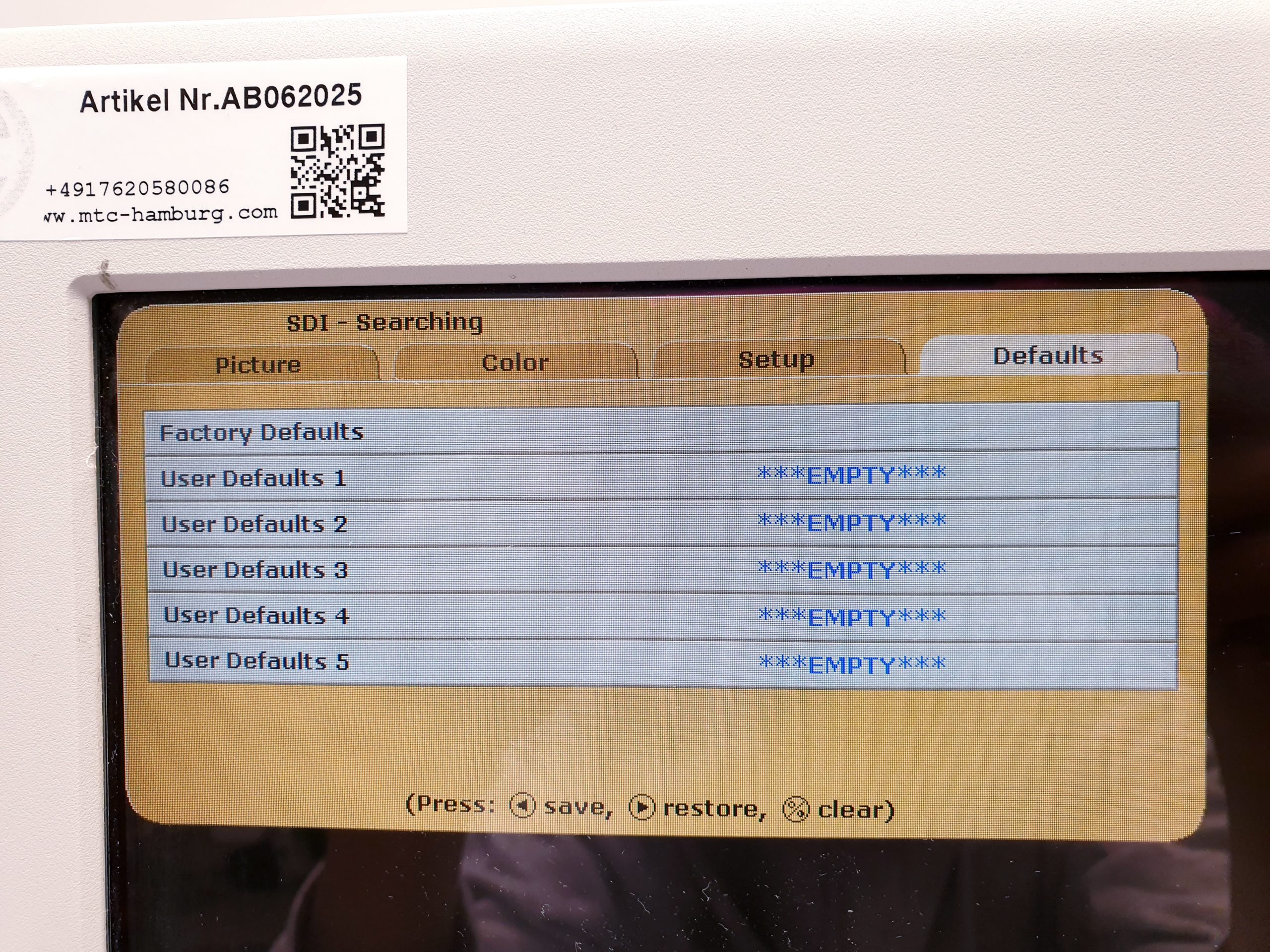 Karl Storz SC-WU23-A1511 Monitor mit Netzteil für die Endoskopie – Bild 7