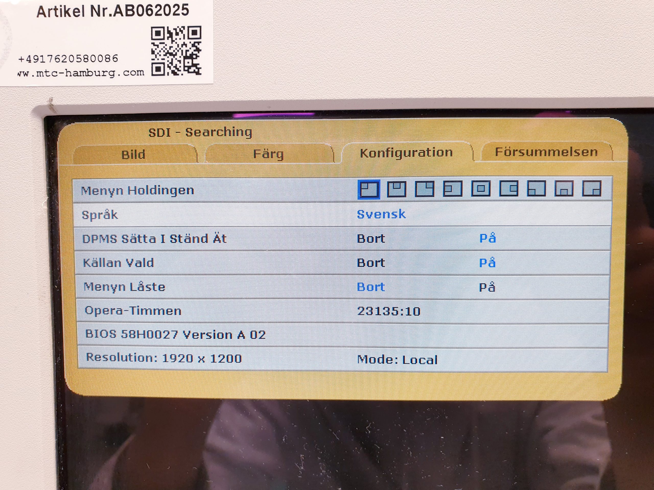 Karl Storz SC-WU23-A1511 Monitor mit Netzteil für die Endoskopie – Bild 11