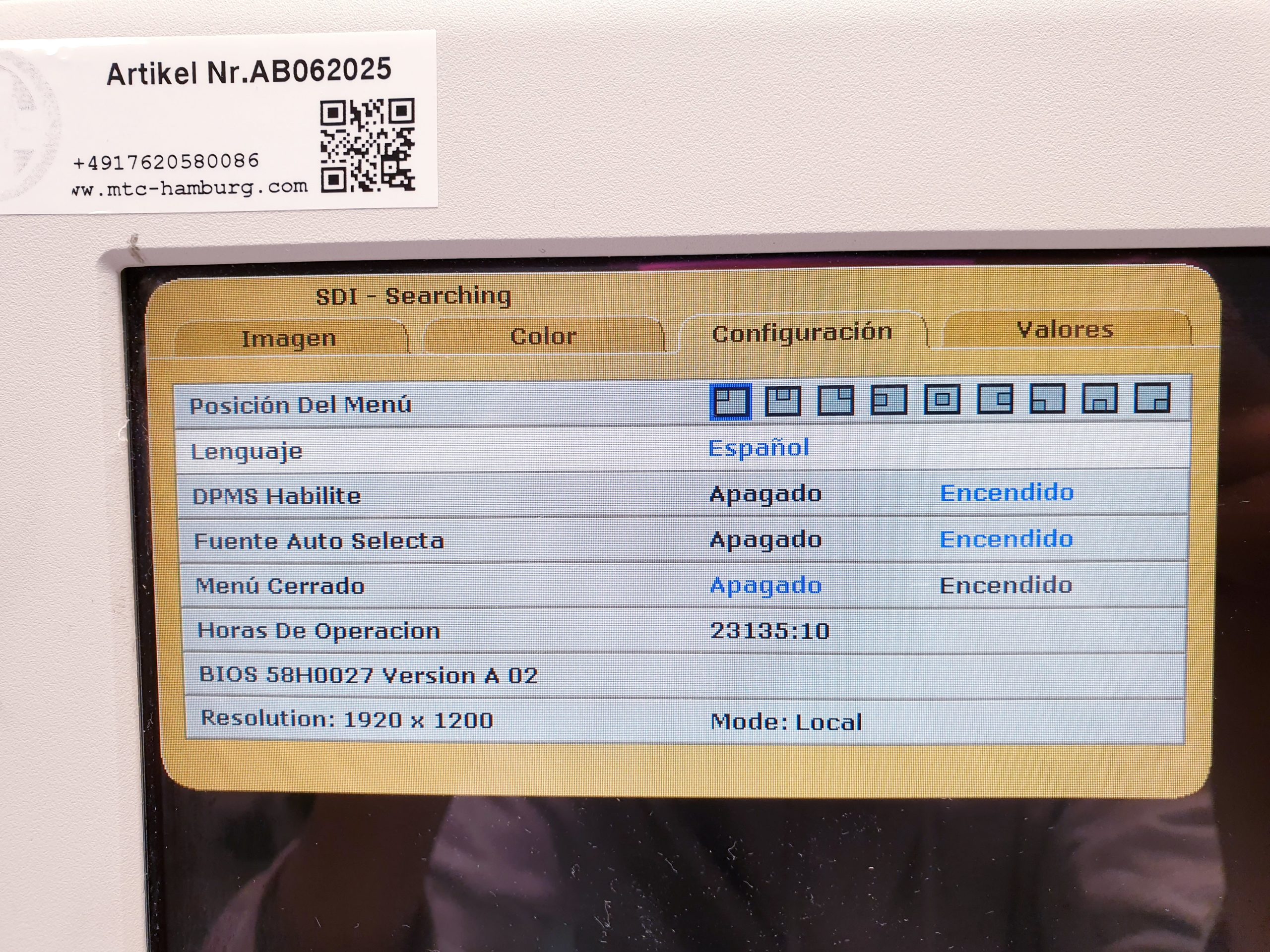 Karl Storz SC-WU23-A1511 Monitor mit Netzteil für die Endoskopie – Bild 12