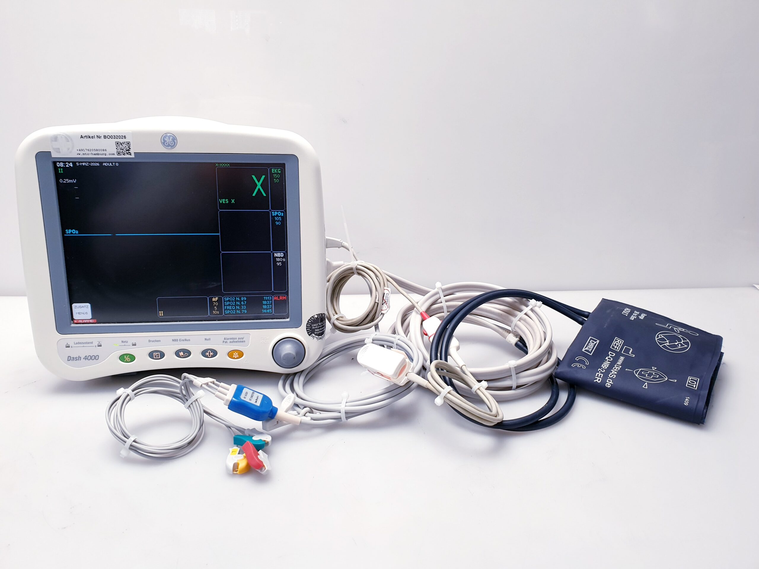 GE Dash 4000 Patientenüberwachungsmonitor Überwachungsmonitor mit SpO2, NiBp – Bild 13