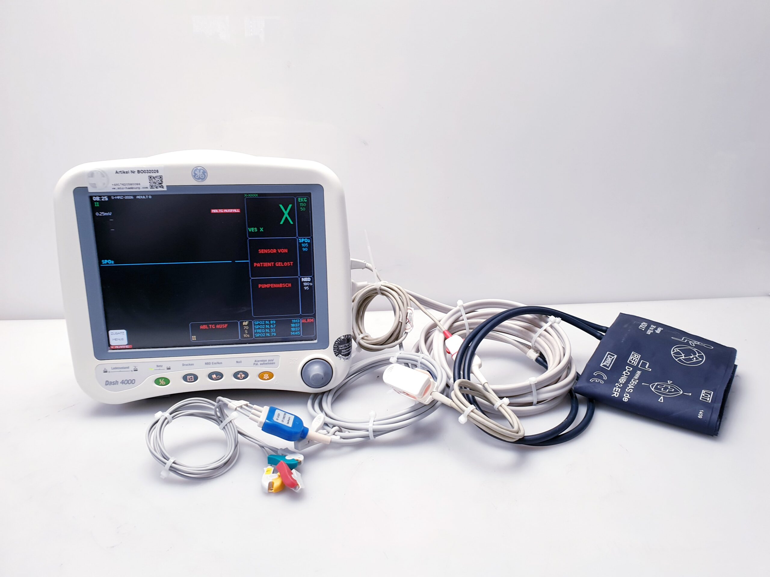 GE Dash 4000 Patientenüberwachungsmonitor Überwachungsmonitor mit SpO2, NiBp – Bild 6