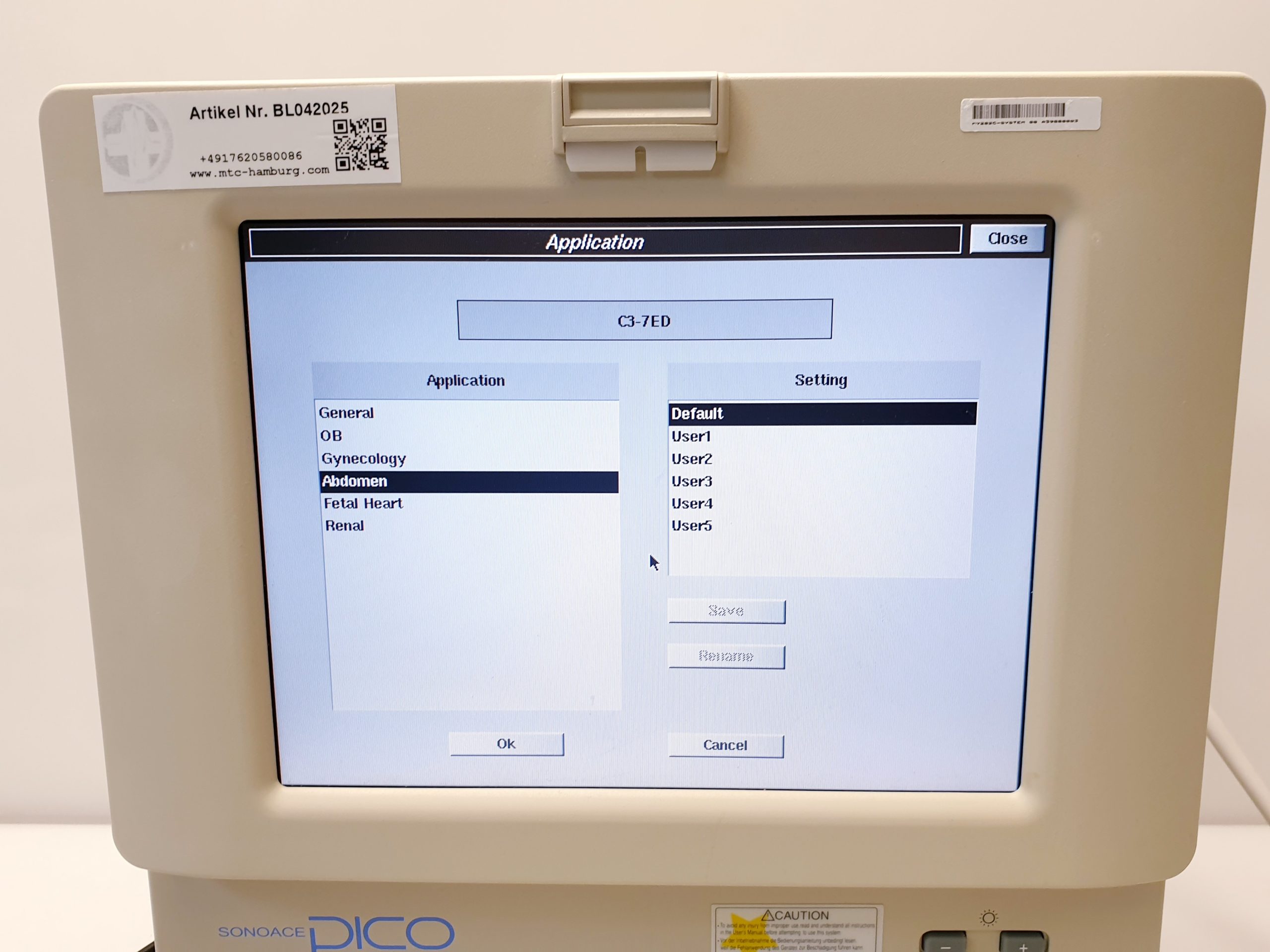 Medison SonoAce PICO tragbarer Ultraschall + C3-7ED Konvex + HL5-9ED Linear – Bild 6