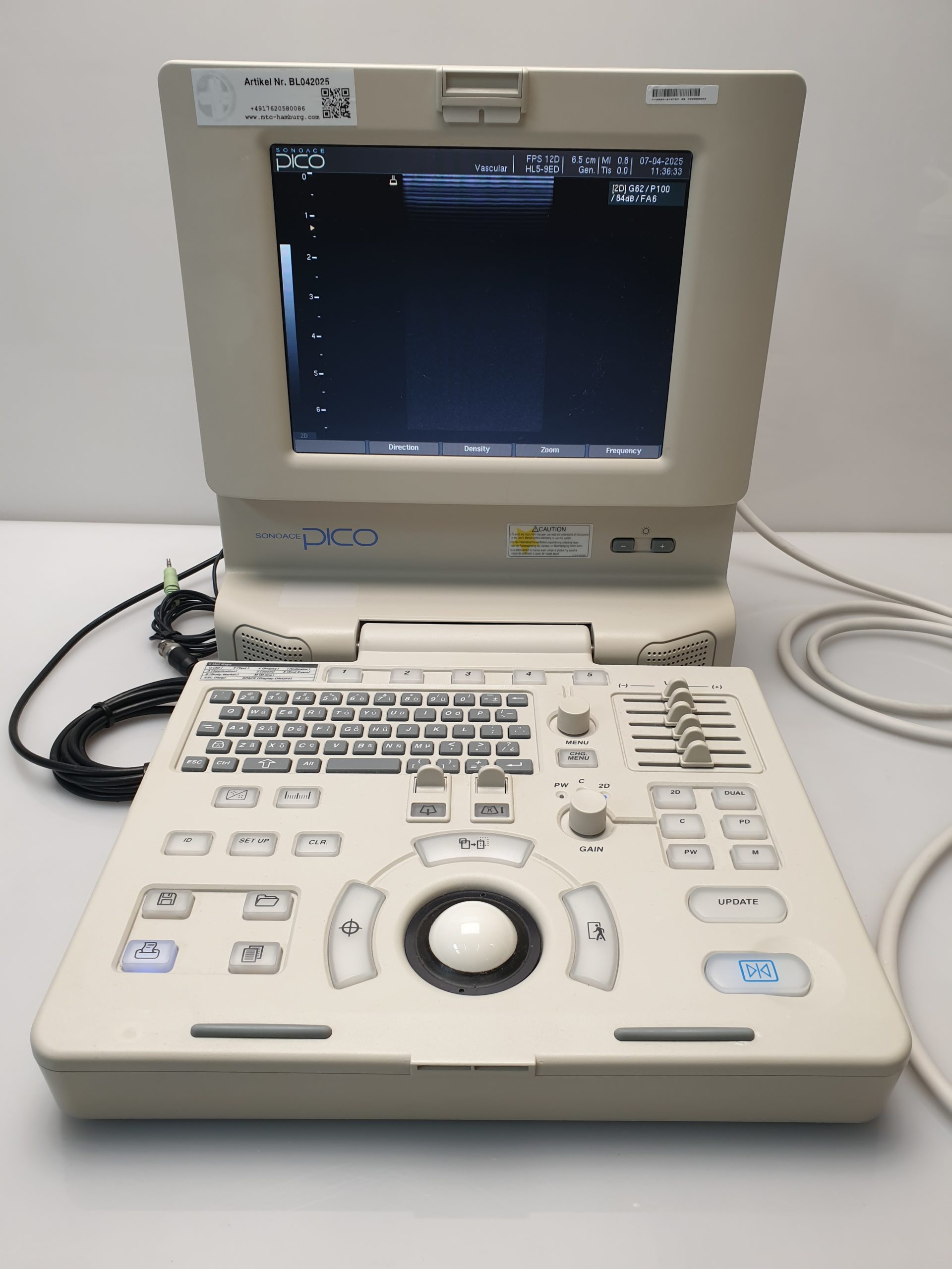 Medison SonoAce PICO tragbarer Ultraschall + C3-7ED Konvex + HL5-9ED Linear – Bild 14