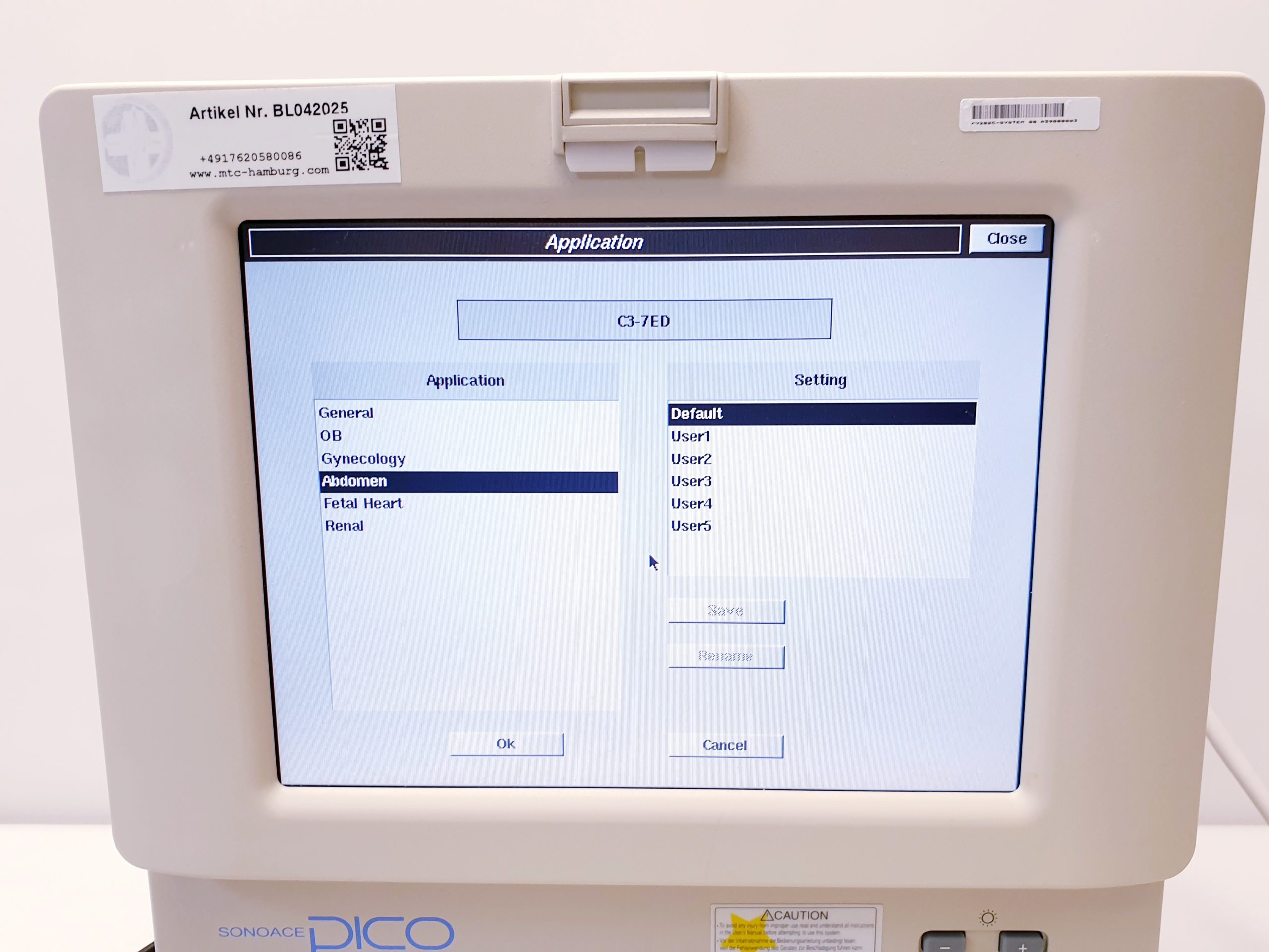 Medison SonoAce PICO tragbarer Ultraschall + C3-7ED Konvex + HL5-9ED Linear – Bild 36