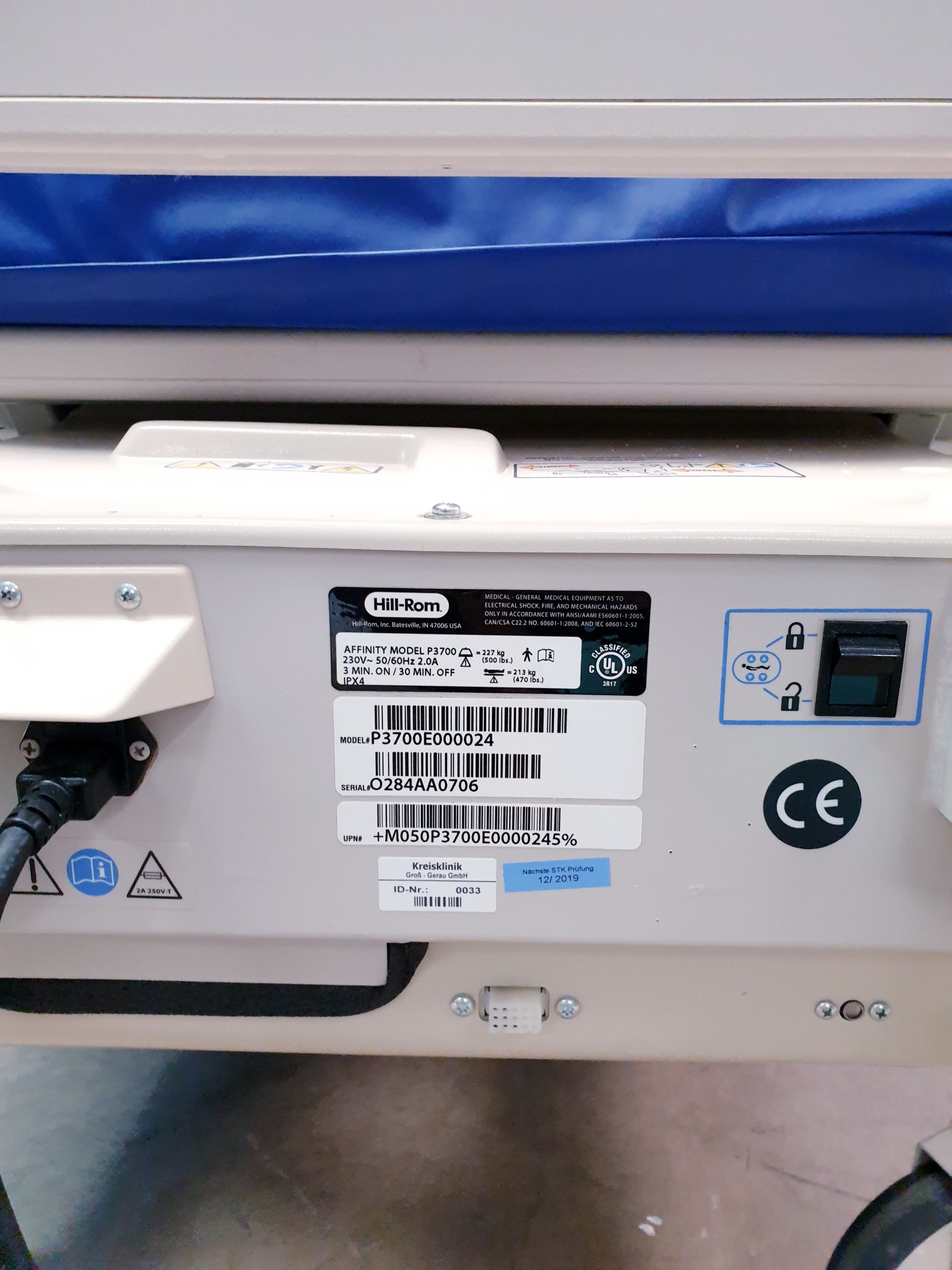HILL-Rom AFFINITY 4 – P3700 – P 3700 Entbindungsbett – Bild 21