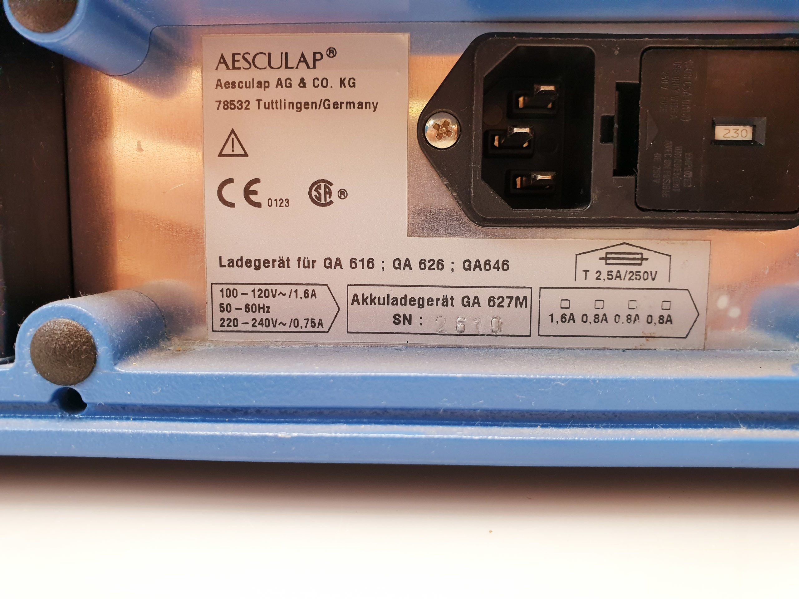 Aesculap Ladegerät für GA616 GA626 GA646 – Bild 6