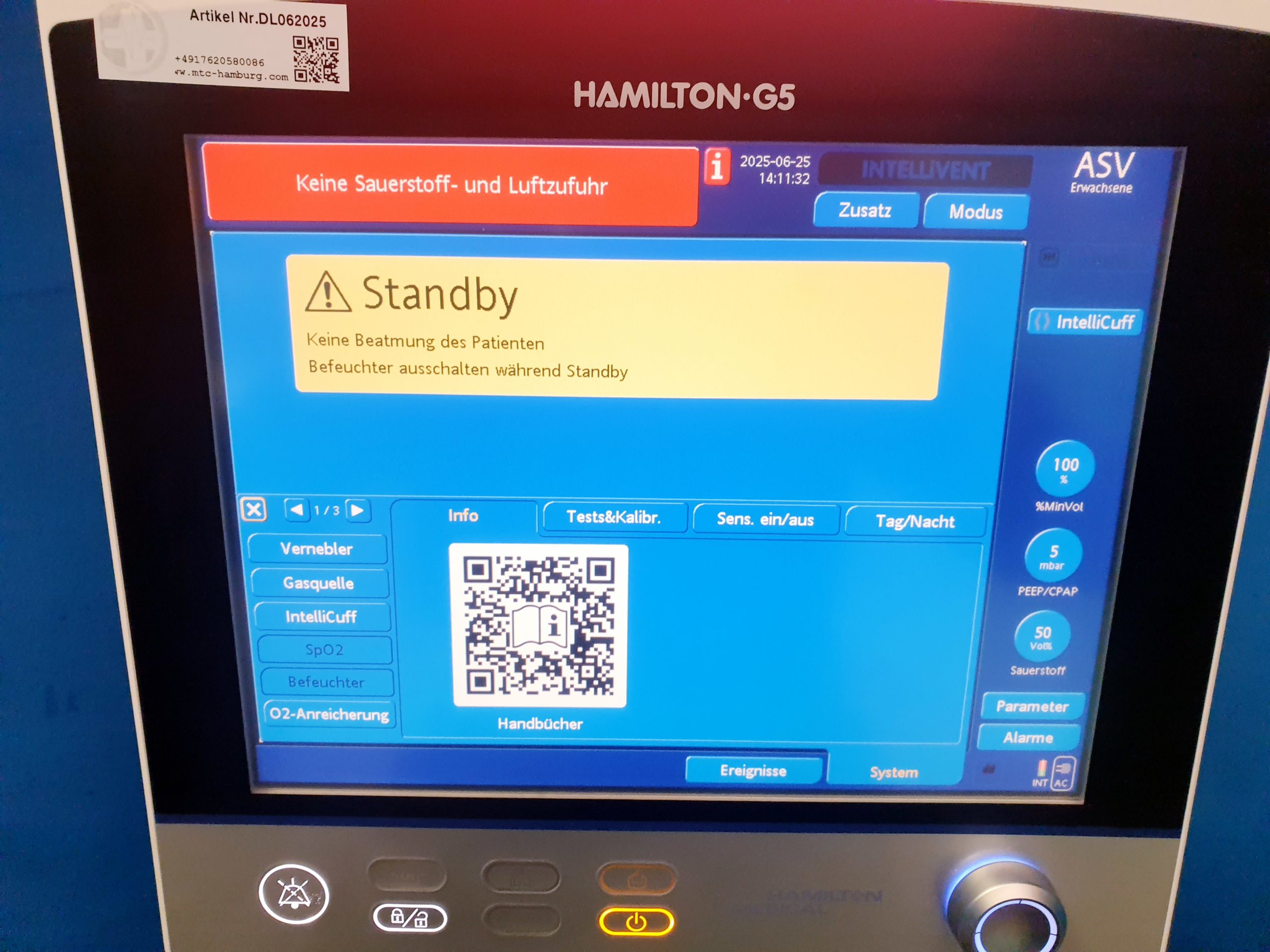 Hamilton G5 - Beatmungsgerät – Bild 5