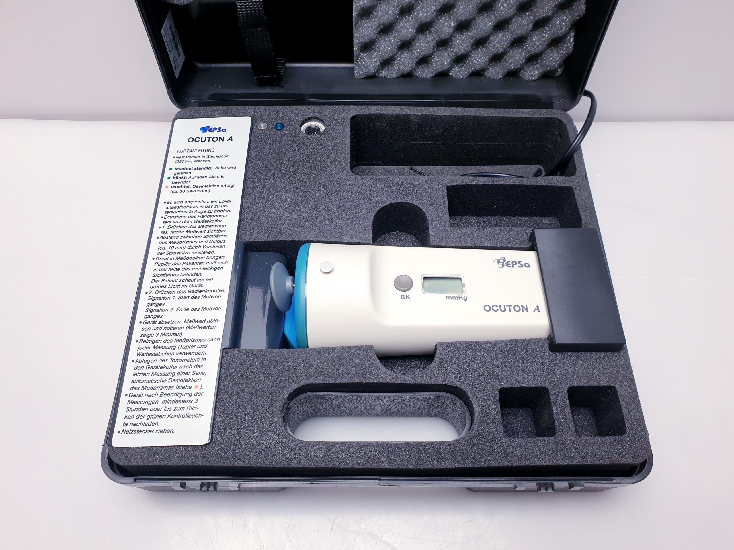 Epsa Ocuton S Hand Tonometer Selbsttonometer mit Koffer – Bild 3
