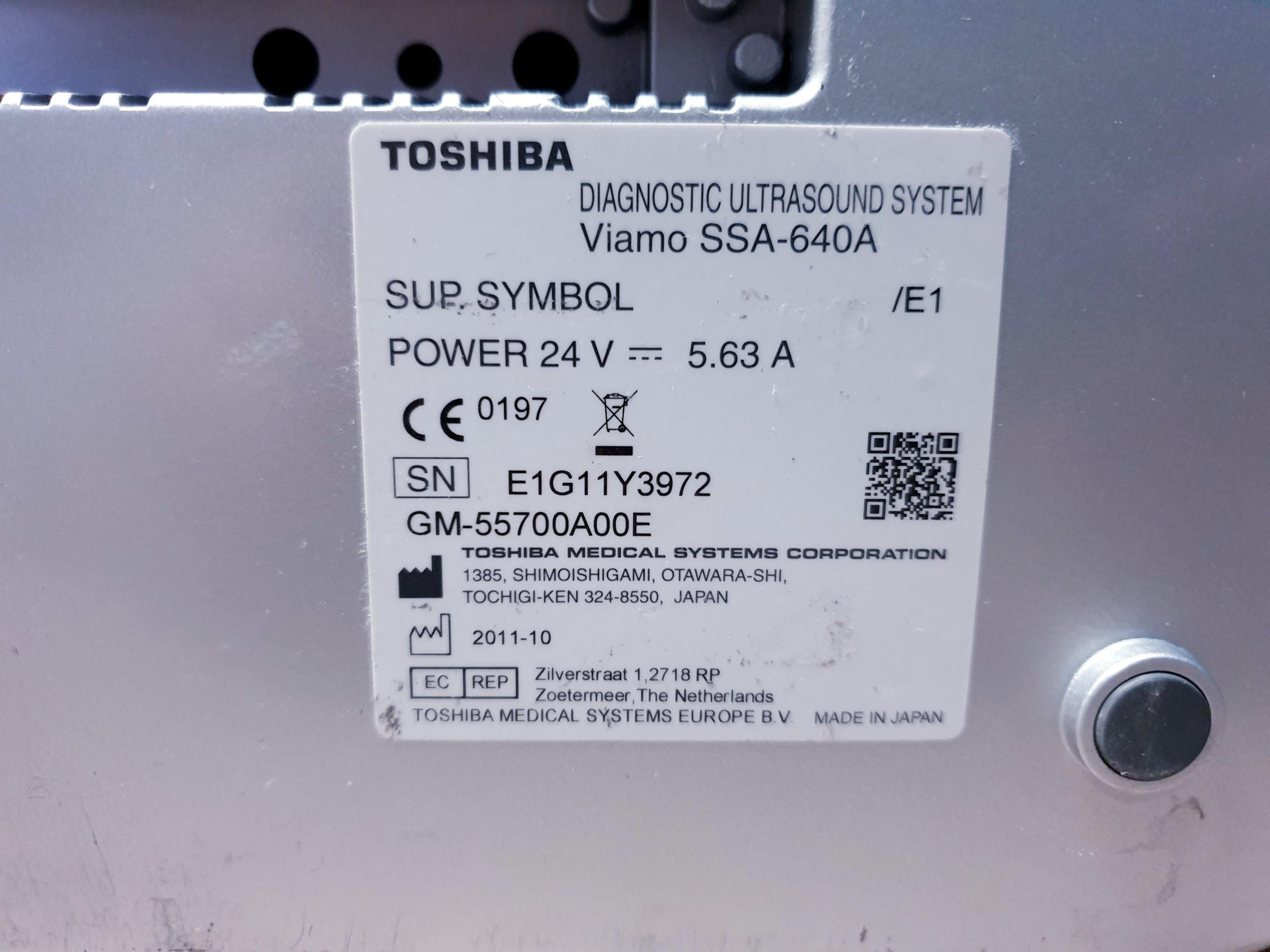 Toshiba Viamo SSA-640A Ultraschallsystem - Ohne Festplatte - Defekt – Bild 16