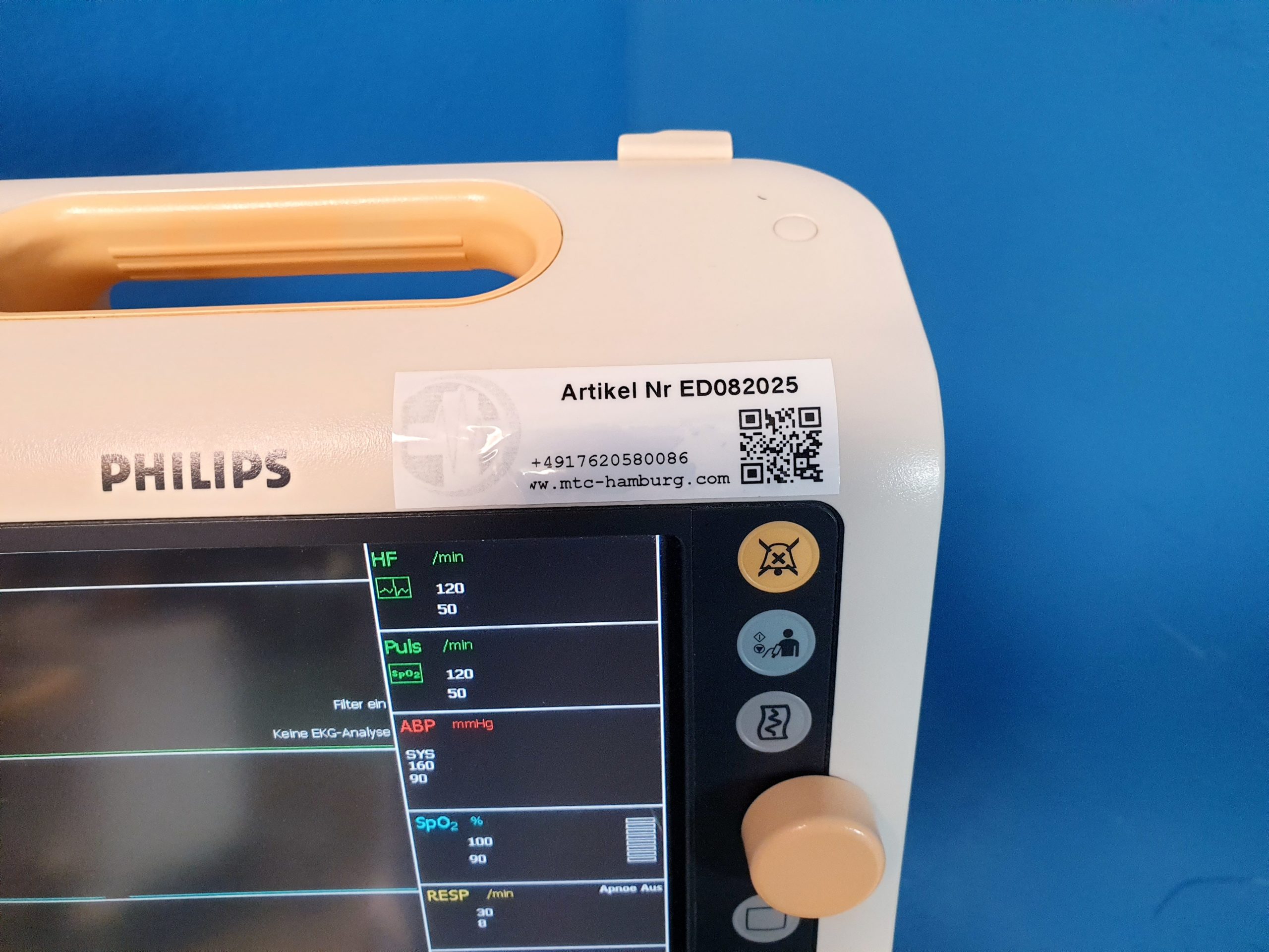 Philips SureSigns VM6 NIBP SpO2, EKG, Temp - auf Gestell – Bild 7