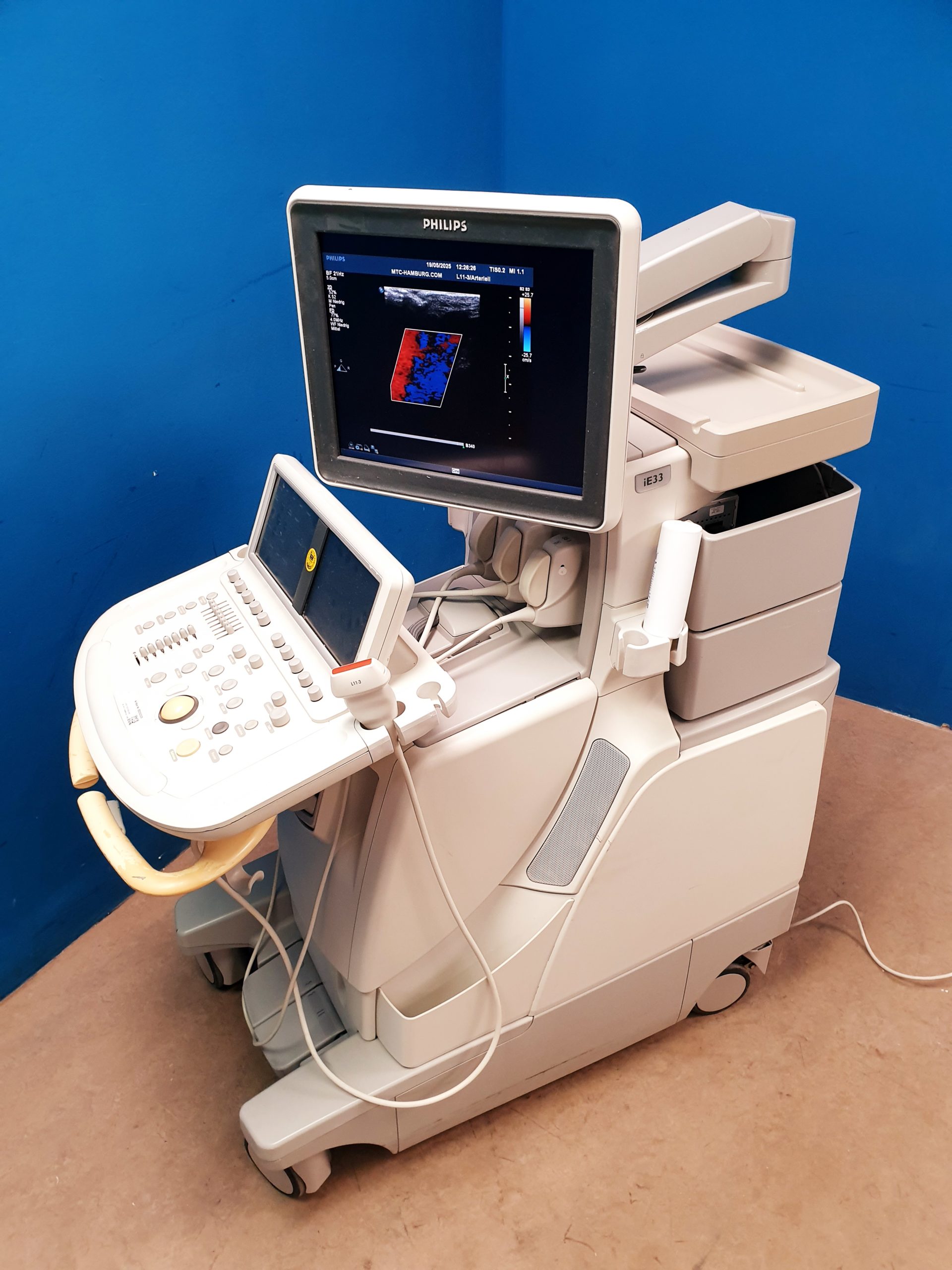 Philips iE33 – IE33 + S5-1 Echo + L11-3 Linear Sonde + C5-2 Konvex - Kardiomaschine – Kardio Ultraschallgerät – Bild 26